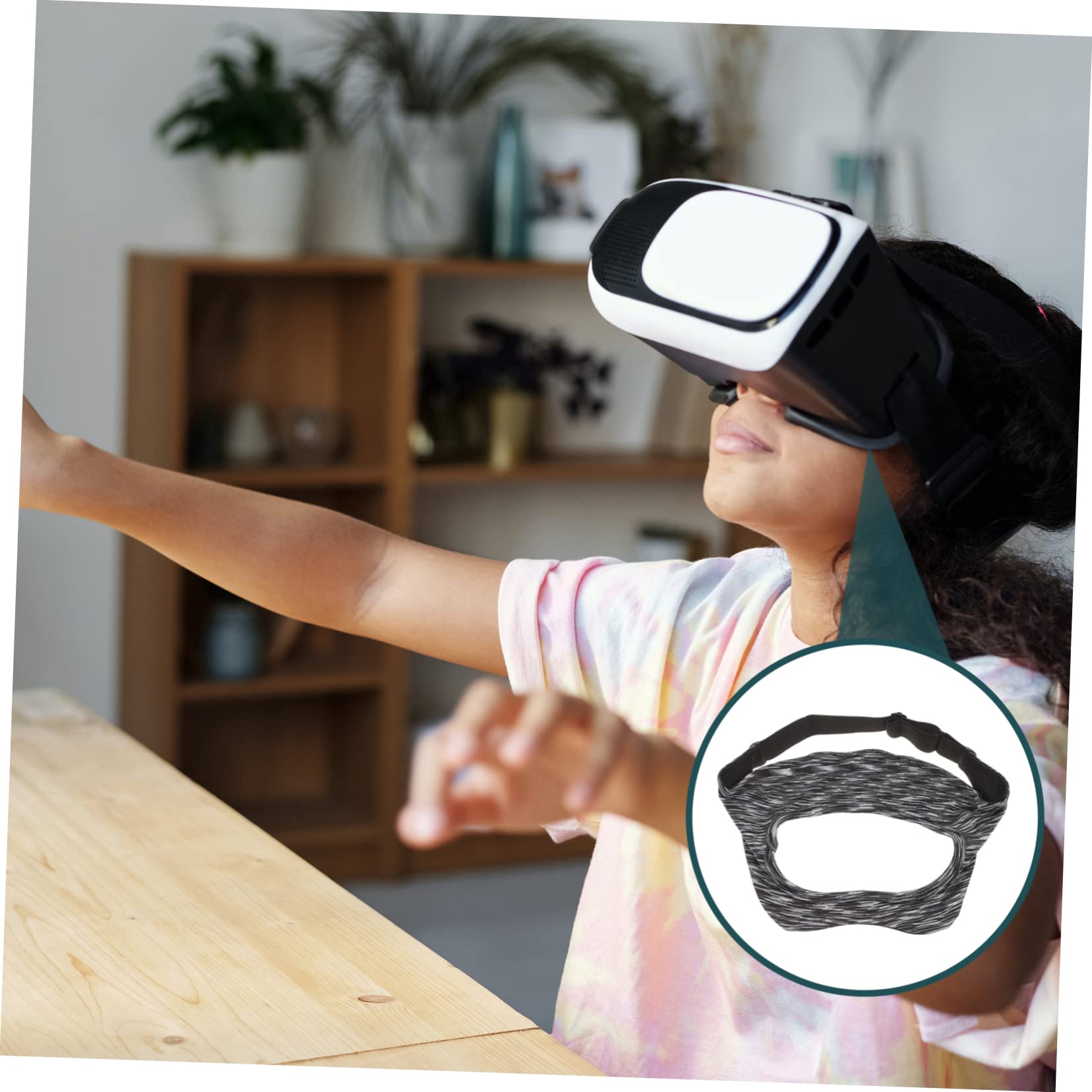 4pezzi Coperchio Maschera Vr e Traspirante Copertura Per Auricolari Virtuali Facile Da Pulire e Comoda Adatta Diverse Forme Del Viso e Circumferenze Della Testa