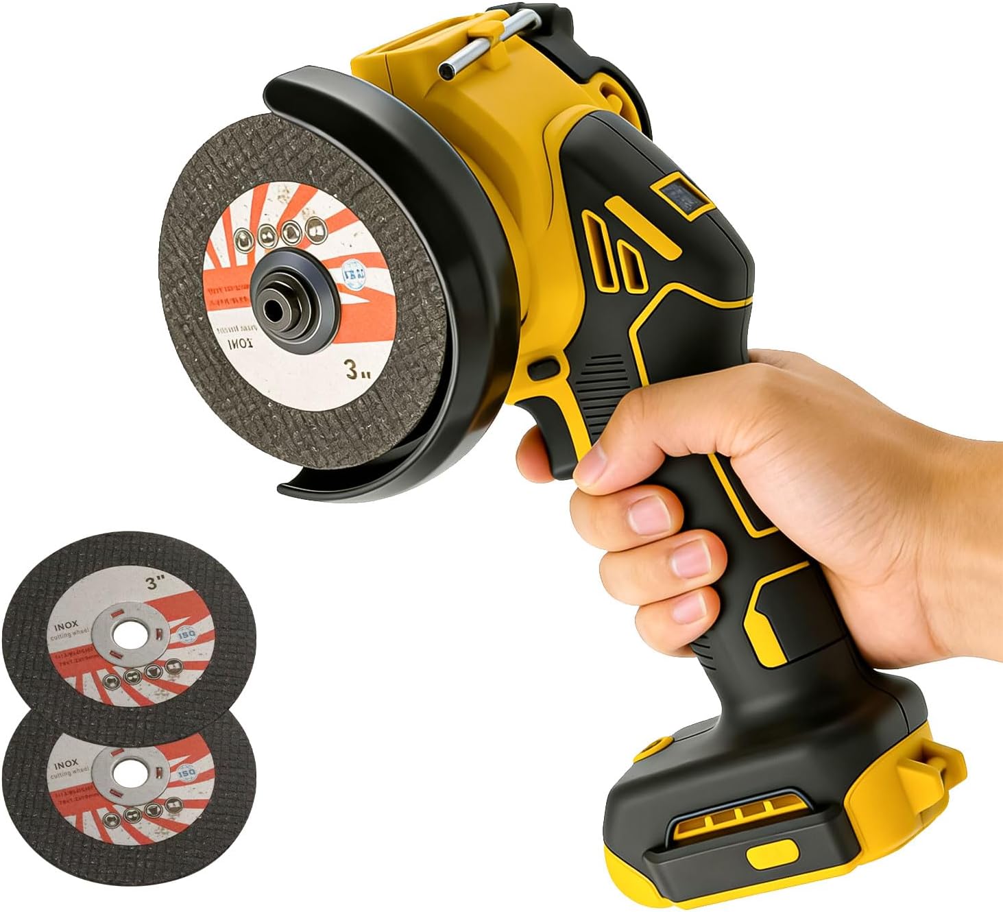 Brushless Cordless Cut-Off Tool for DE-W-A-LT 20V MAX Battery – 20,000 RPM Mini Angle Grinder with LED Light & Safety Lock, Includes 2" Blades for Metal, Wood, Tile & Plastic (Tool Only)