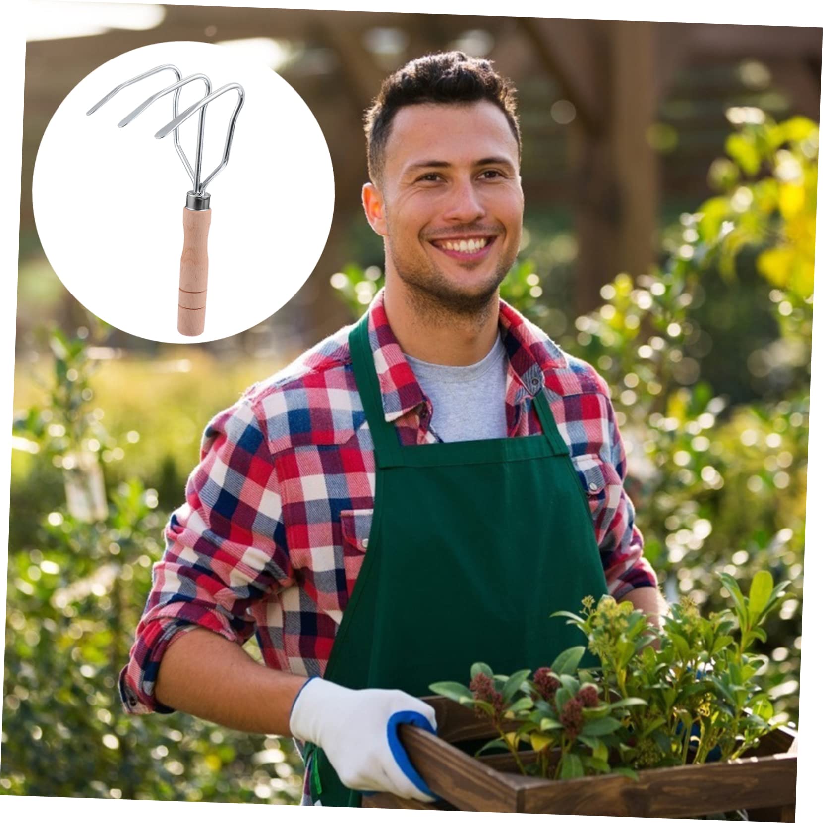 Sosoport 3 Pezzi Rastrello da Giardino a Mano Robusto Coltivatore Rastrello a Mano per Terreni Mini Rastrello da Giardino Strumento da Giardino Coltivatore Forniture da Giardino