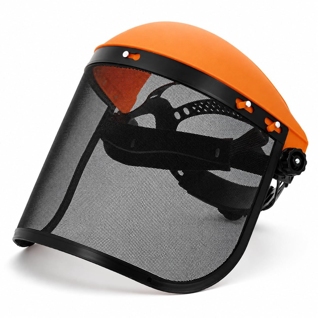 Grass Cutting Mask, Mesh Visor Face Shield for Weed Eating, Weed Whacking and Yard Work, Chainsaw Face Shield Headgear, Breathable Screen, Adjustable Fit