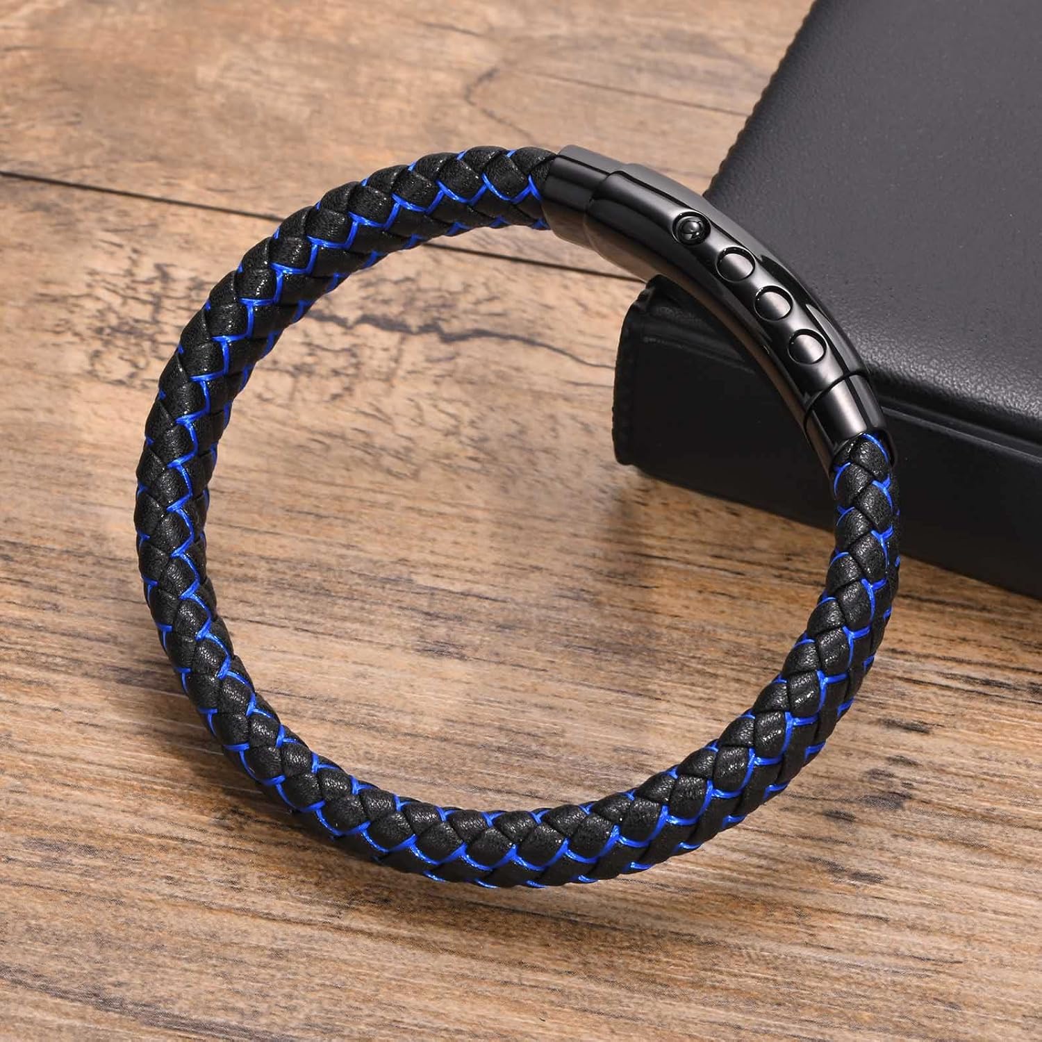 VNOX Men's Inspirational Mantra Engarved Handmade Braided Leather Adjustable Cuff Bangle Bracelet Encouragement Motivational Gift for Men - Image 5