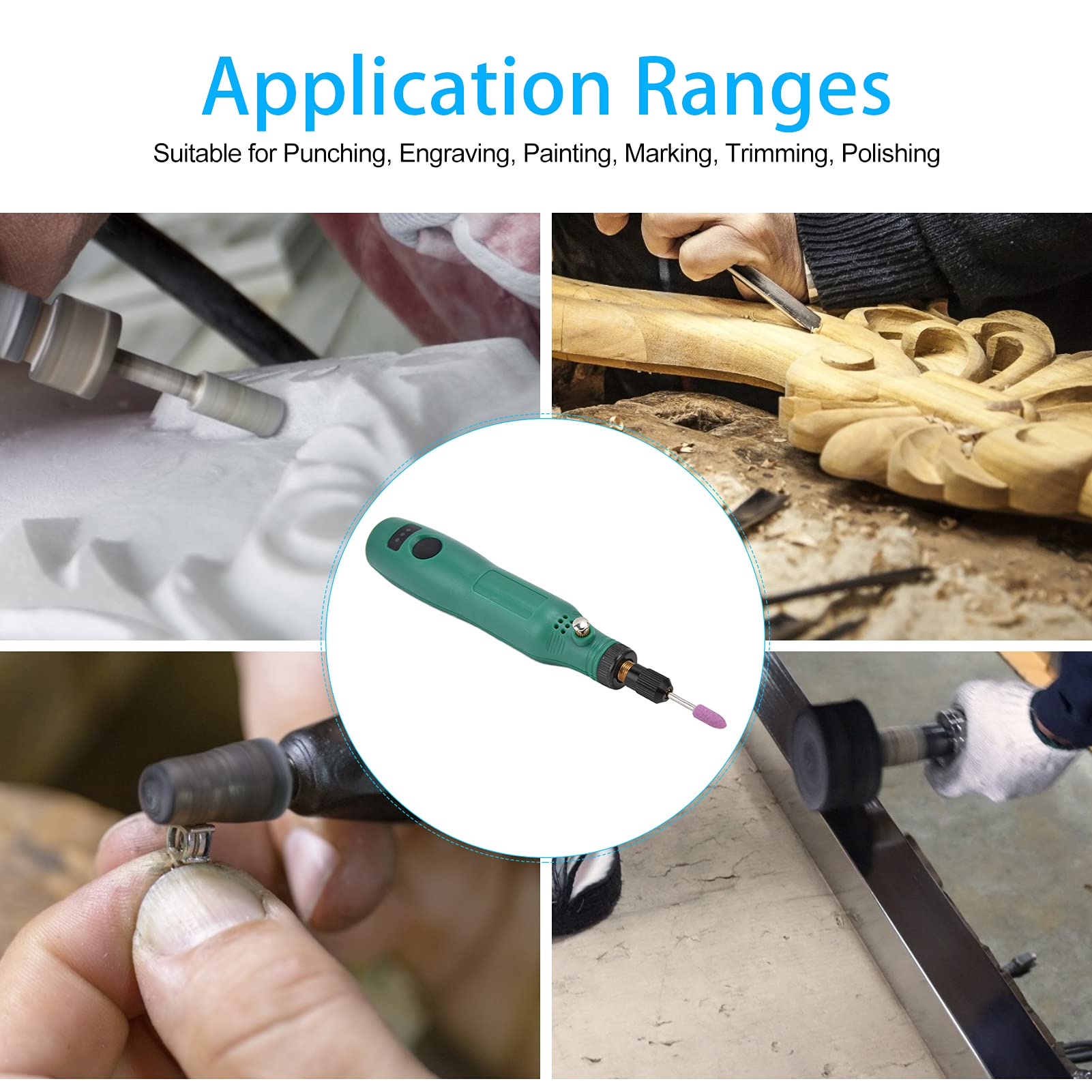 Mini Electric Drill, 3?Speed Adjustable Mini Electric Grinder Tool, Kit for Punching Engraving Trimming Polishing