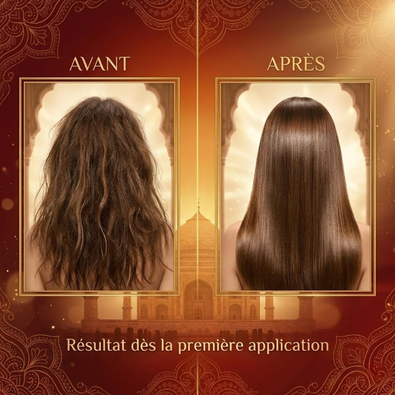 Noia Hair Indian Liss – Lissage Indien Professionnel 2 Étapes – Shampooing Purifiant + Soin Lissant Anti-Frizz – Kératine, Huile d’Amla & Ginseng – Cheveux Lisses, Brillants – 250 ml