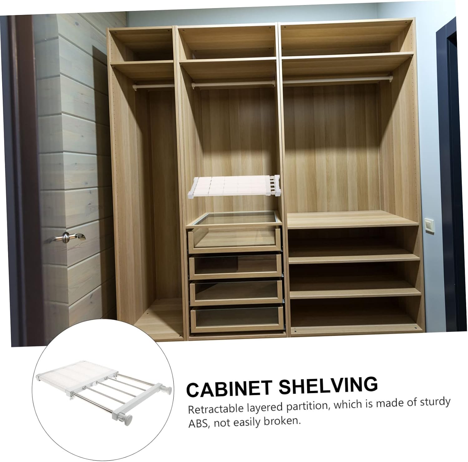 IMIKEYA 1set Space Saving Partition Storage Rack Closet Dividers Shelves Multi-function Wardrobe Separators