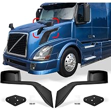 High Soar Hood Mirror Assembly for Volvo VNL2004-2014,Truck Hood Mirror with Arm Replacement for Volvo VNL Left Driver Side and Right Passenger Side A Pair Black