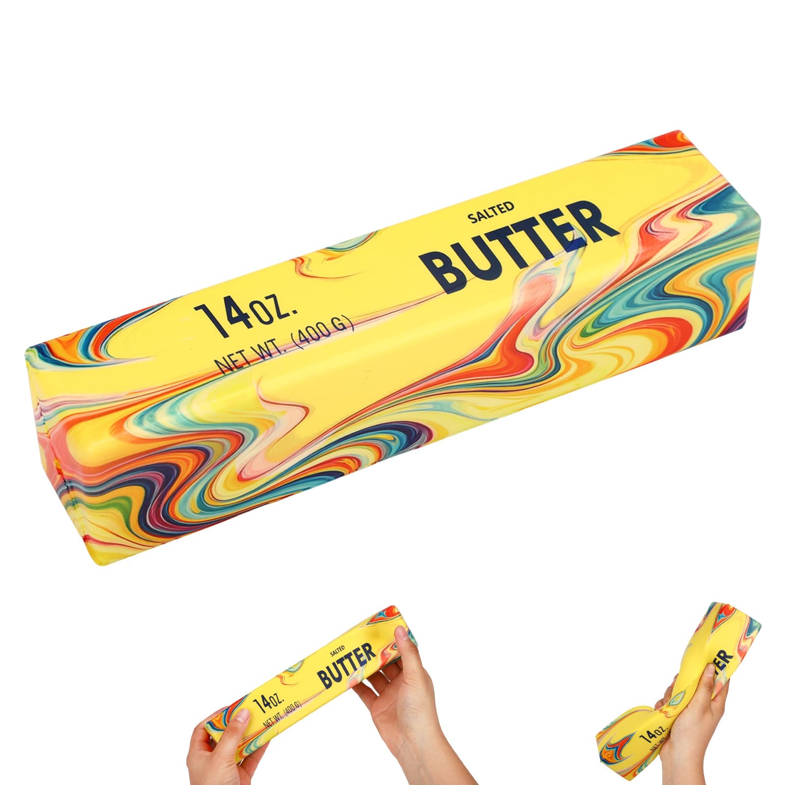 Lyreh Large Squeeze Butter Toy, PU Material Giant Squishy Butter Toy