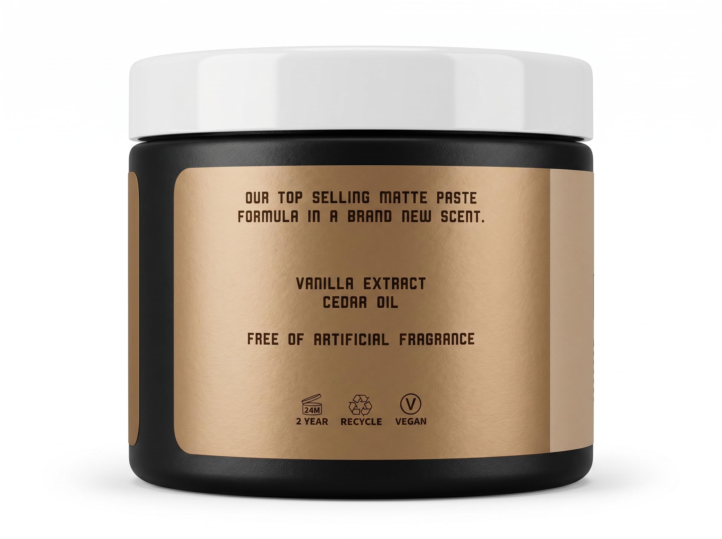 Arcadian Grooming Wanilia Cedar Matte Paste Mens Hair Styling Cream Heavy Hold Vegan Okrucieństwo Free, 4oz