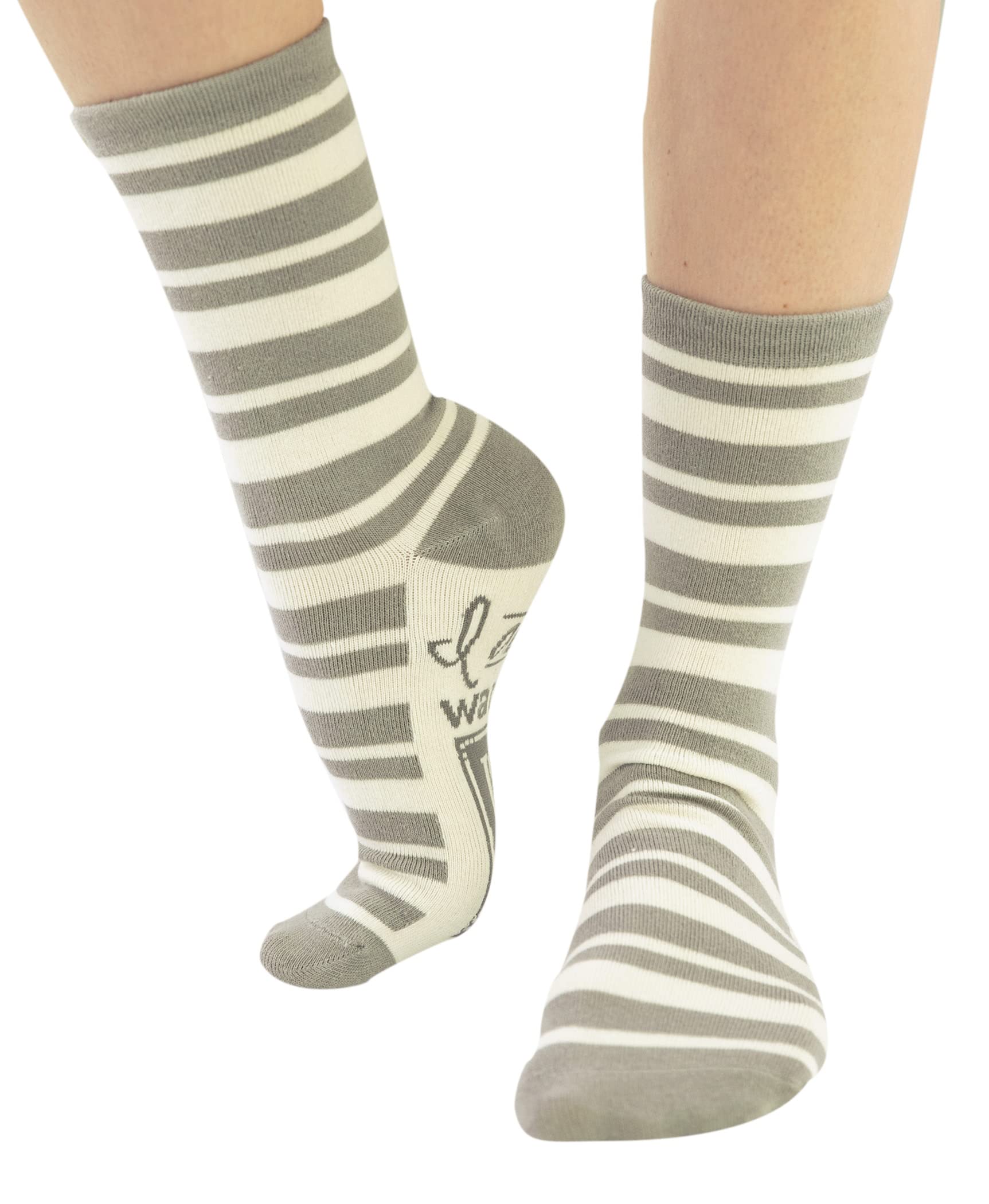 Lazy One Calcetines divertidos de longitud redonda para mujeres y hombres, calcetines Crazy Crew con diseños, calcetines novedosos en tallas para adultos, paquete de 2
