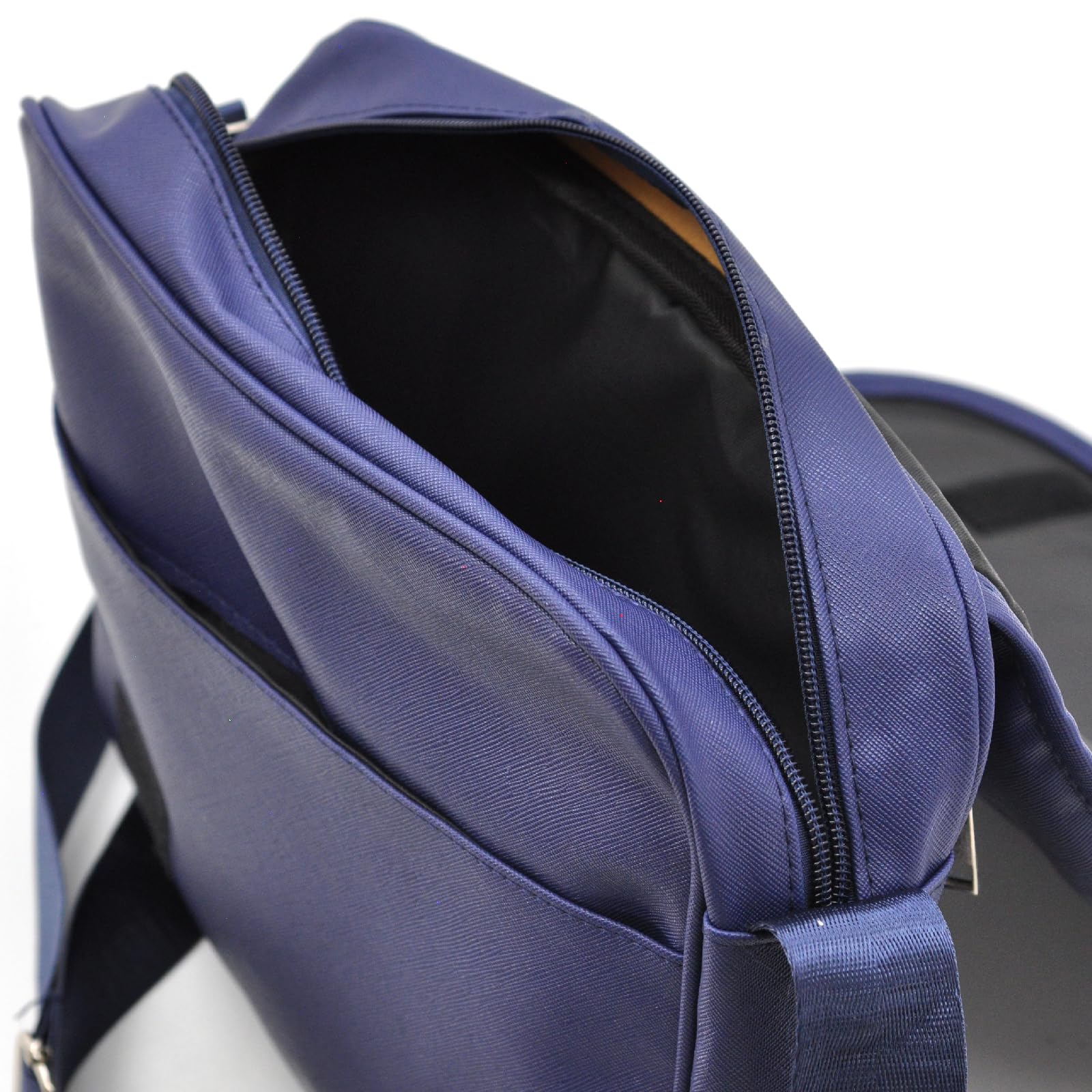 Borsa Messenger in Tessuto Tecnico, Porta Laptop 35x23x13cm, Blu Navy, Tracolla Regolabile per Ufficio e Lavoro