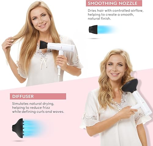 Miniatura 4 de IG INGLAM - Secador de pelo profesional de alta velocidad de 110,000 rpm, iones negativos, bajo ruido, 3 ajustes de calor y 3 ajustes de velocidad y