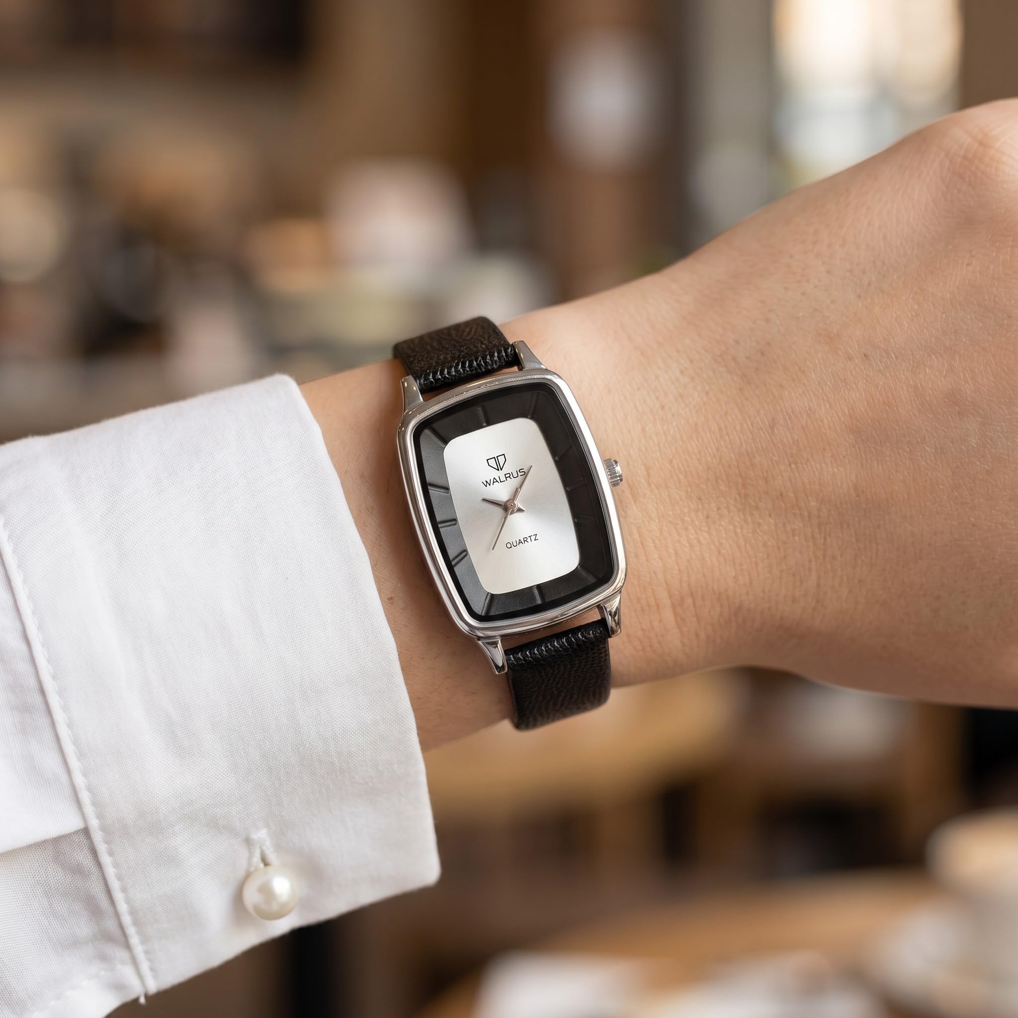 Summer II Series Analog Rectangular Women's Wristwatch Vegan Leather Strap Stylish, Ideal for Use Everywhere | Lightweight | Slim Fit-image-25