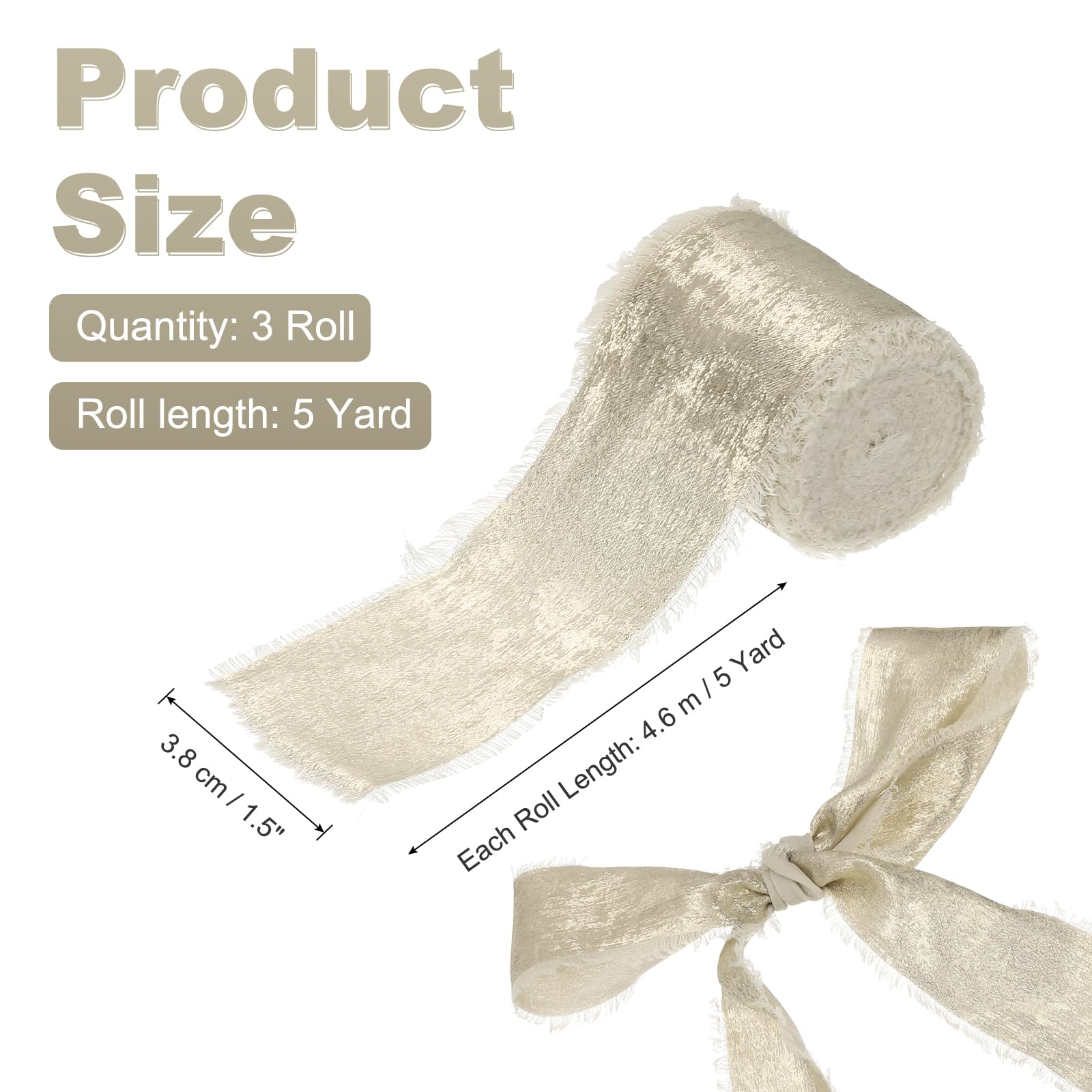 PATIKIL Shimmery Chiffon Ribbon - Image 2