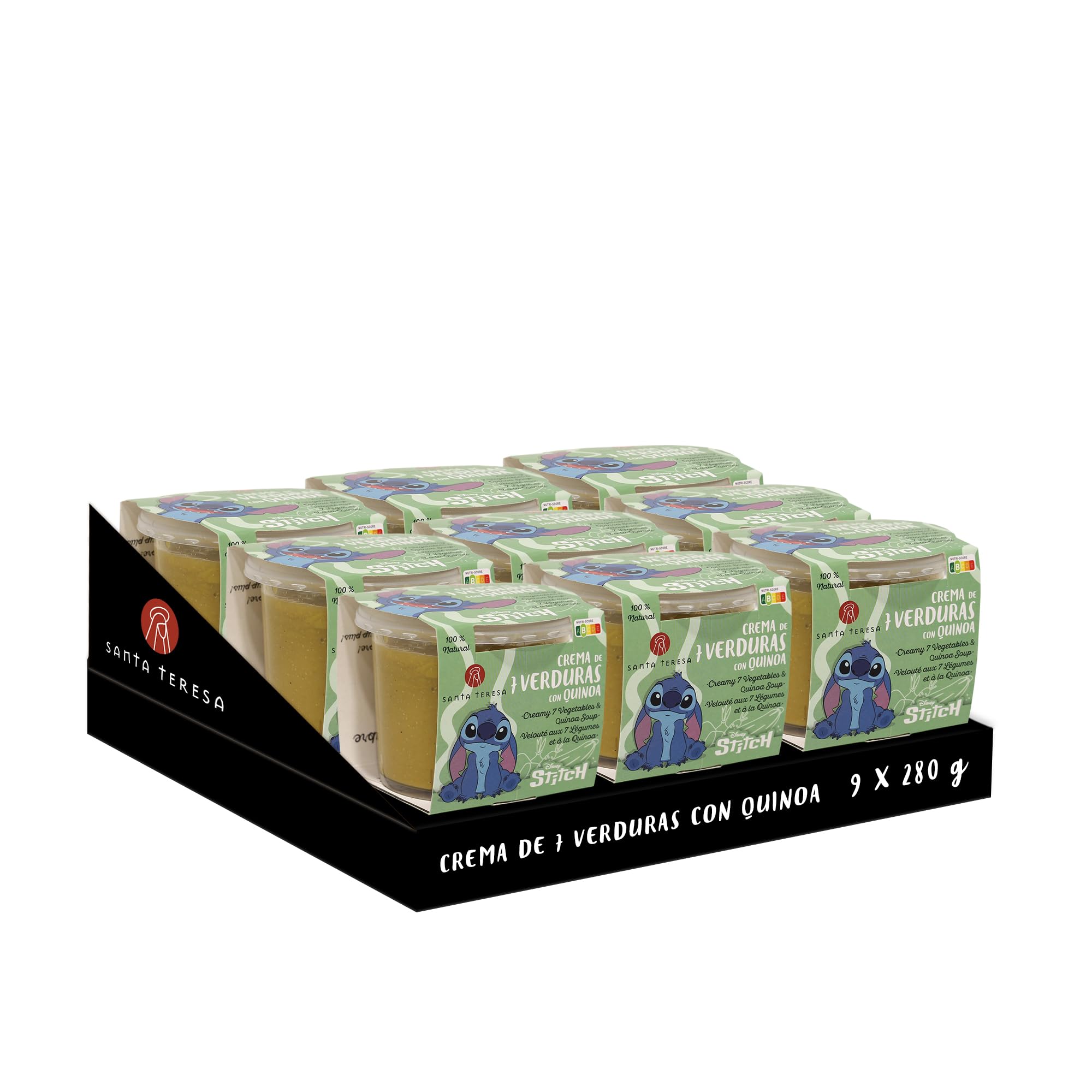 Santa Teresa Pack 8 Tarrinas Crema 7 Verduras con Quinoa Disney 280g Sin Gluten Sin Lactosa
