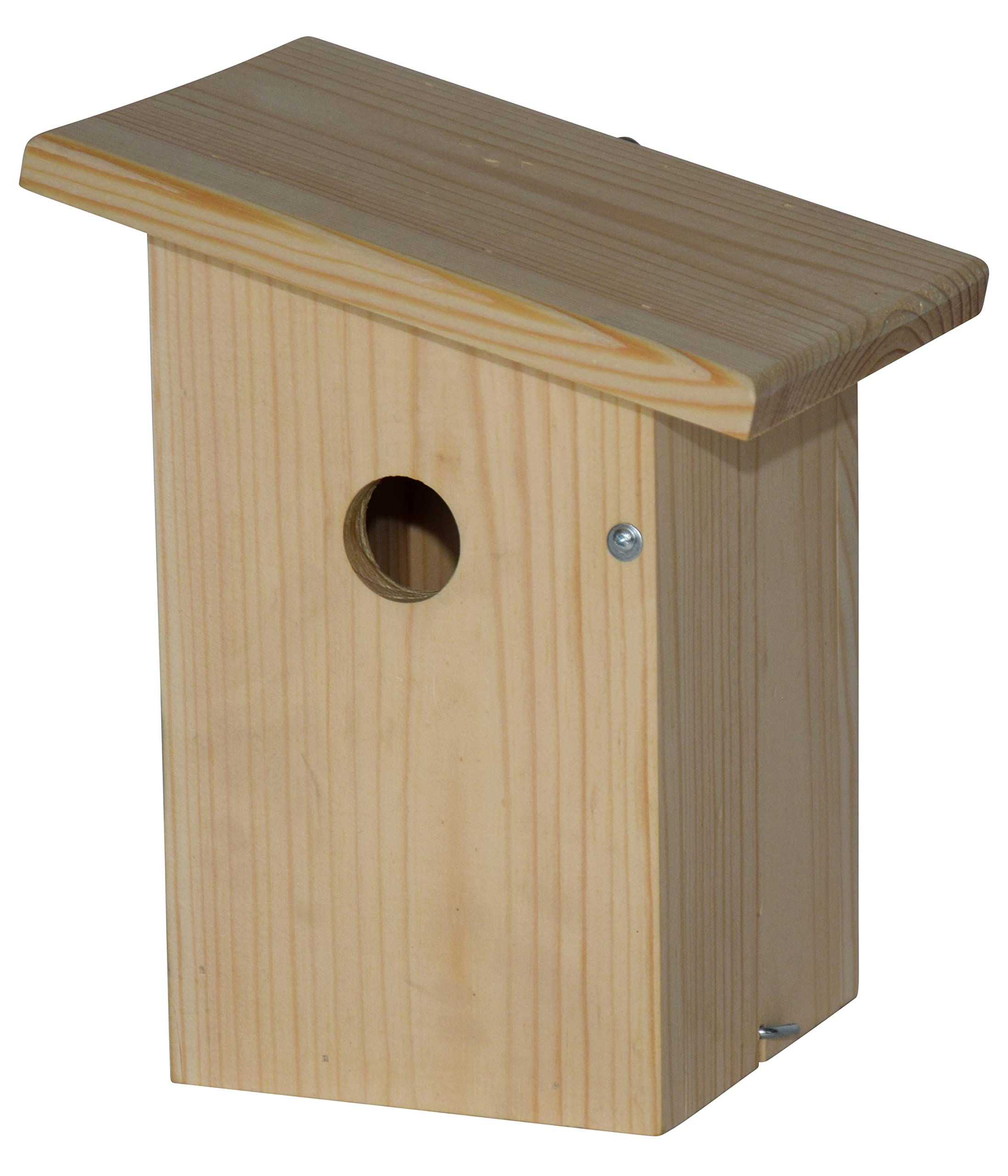 Dehner Natura Jonna Wild Bird Nesting Box, Approx. 19 x 24 x 16 cm, Pine Wood, Natural