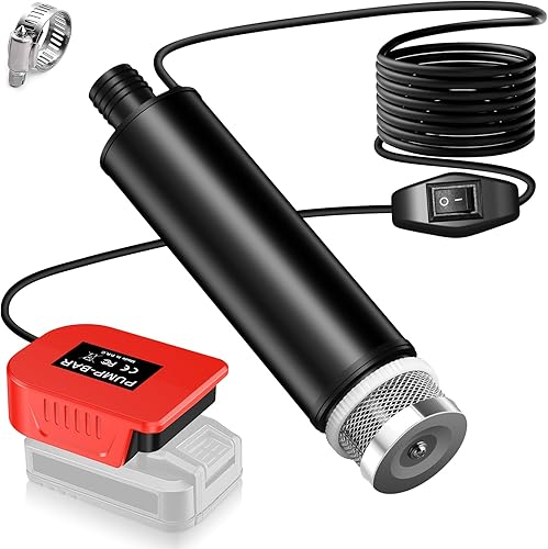 Bomba de transferencia de agua compatible con batería Bauer de 20 V, 30 Lmin, elevación de 15 pies, bomba de agua con potencia máxima de 7 A, bomba