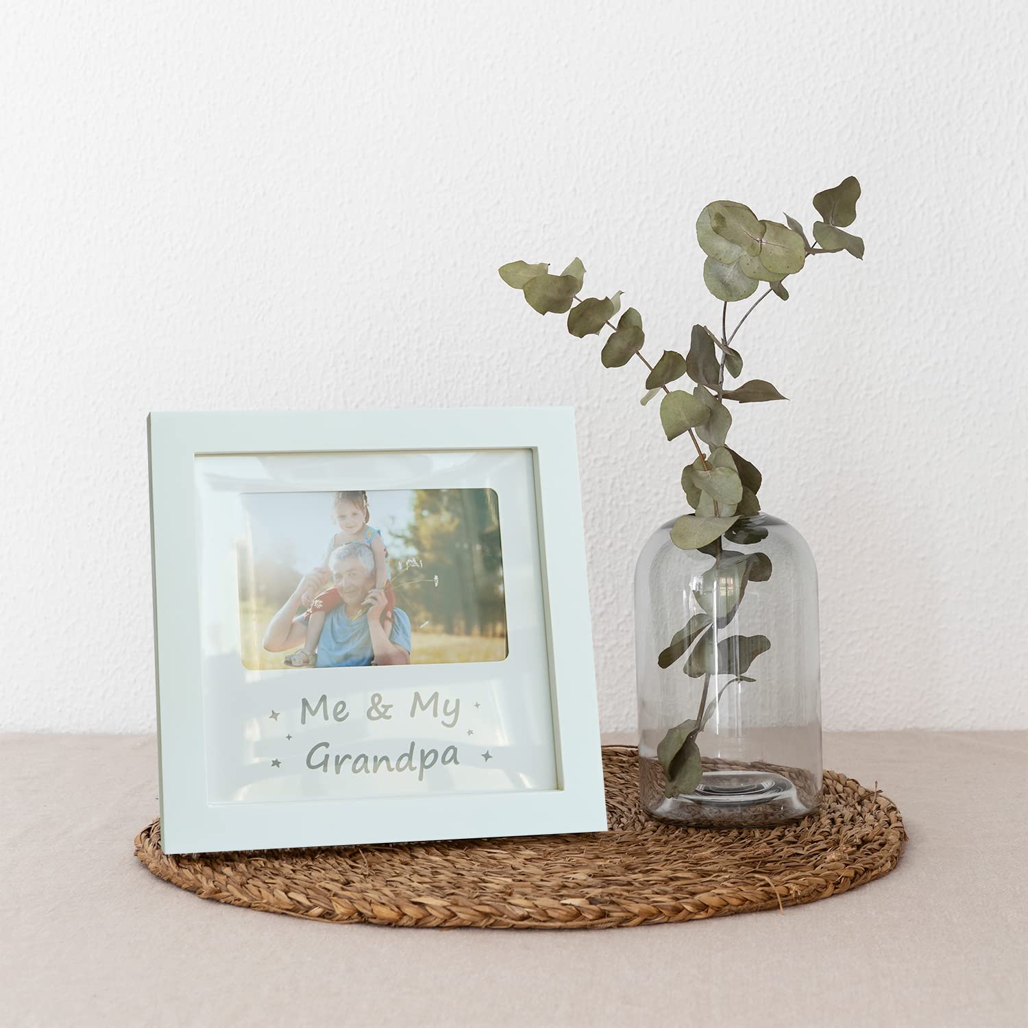 Cornice portafoto con scritta "Grandma and Grandpa" (lingua italiana non garantita), cornice per ricordi del bambino, idea regalo per nonno e nonno, set di 2