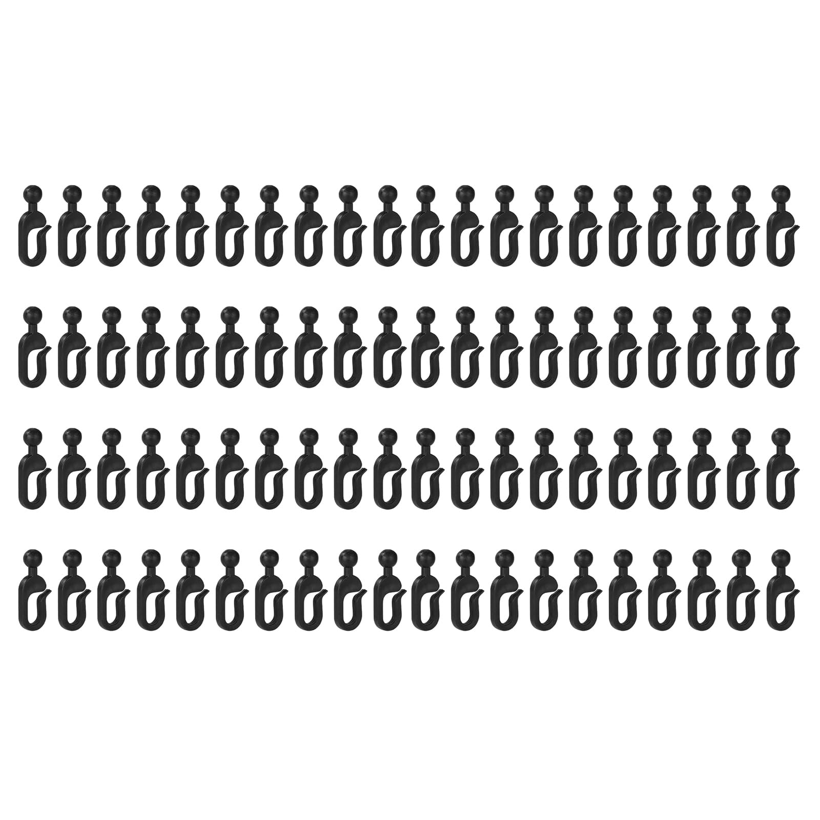 Of 100 Black Pergolas Hooks Unseamed Curtain Attachment Sturdy Construction for Outdoors Living Spaces and Decks Outdoors Curtain Hooks