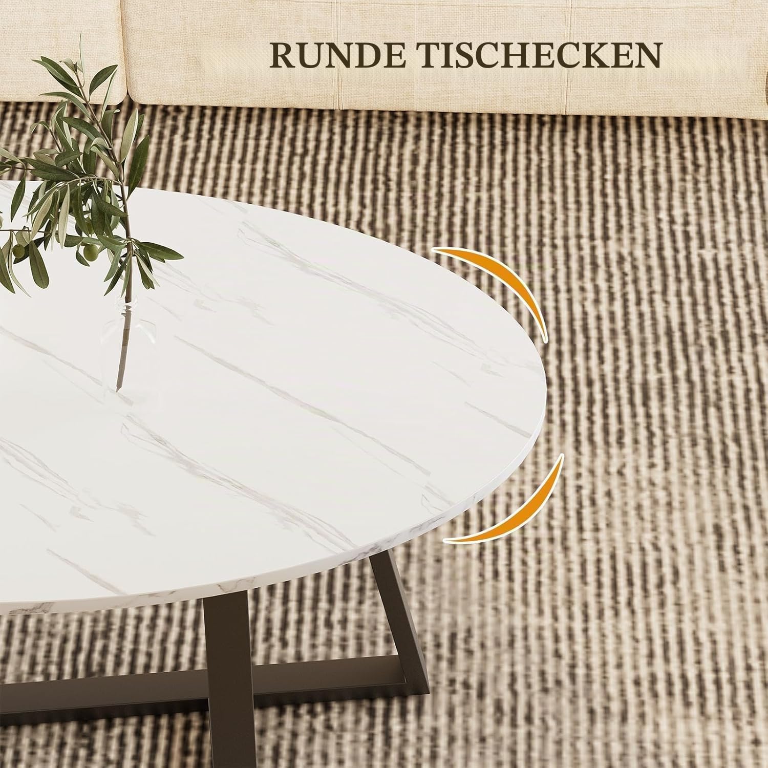Huhote Couchtisch, Wohnzimmertisch mit Metallgestell, Satztisch, Oval Wohnzimmertisch, Sofatisch, Beistelltisch, Kaffetisch, Teetisch, Wohnzimmer möbel für Büro, 100 x 55 x 45 cm, Schwarz