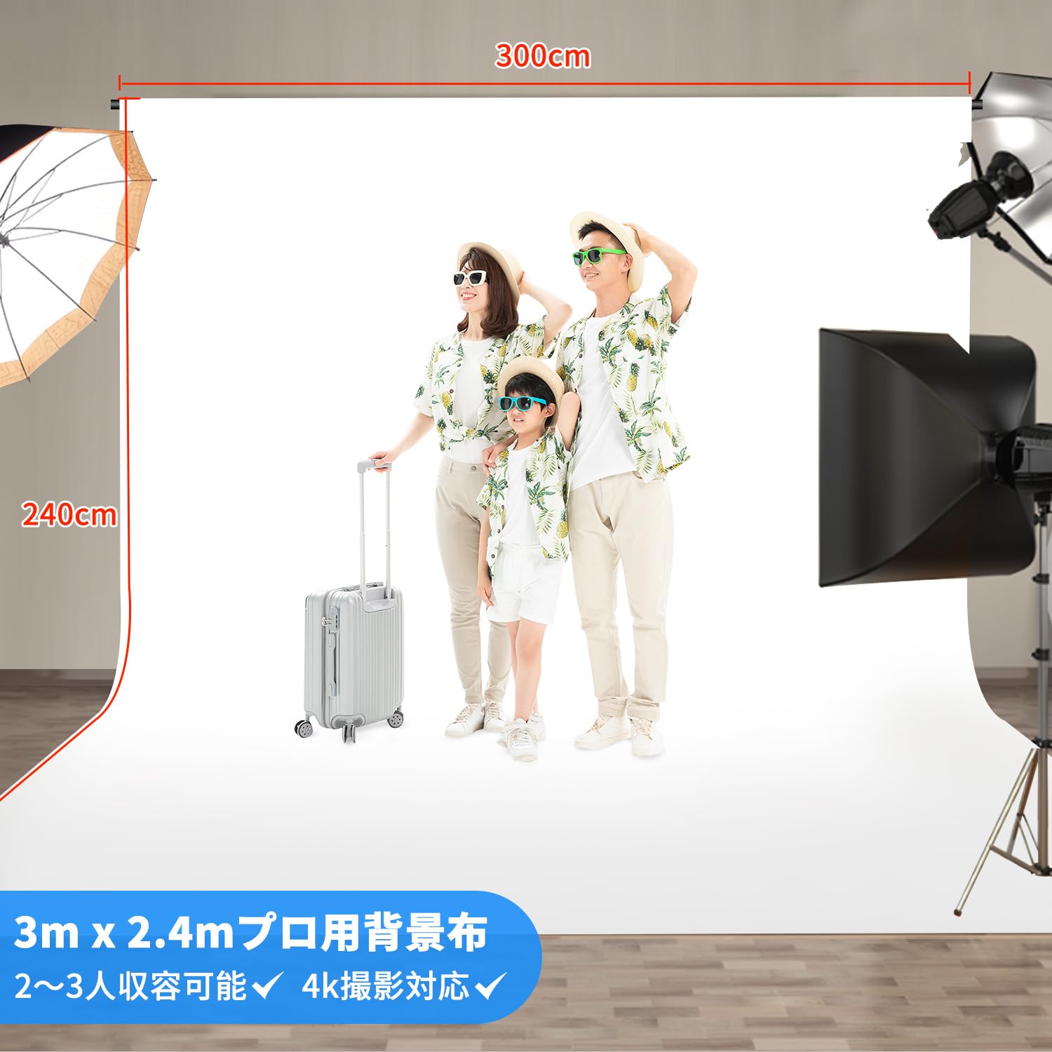 Amazon | Hemmotop 撮影用 背景布 白 2.4m x 3m 撮影 布 無反射と反射