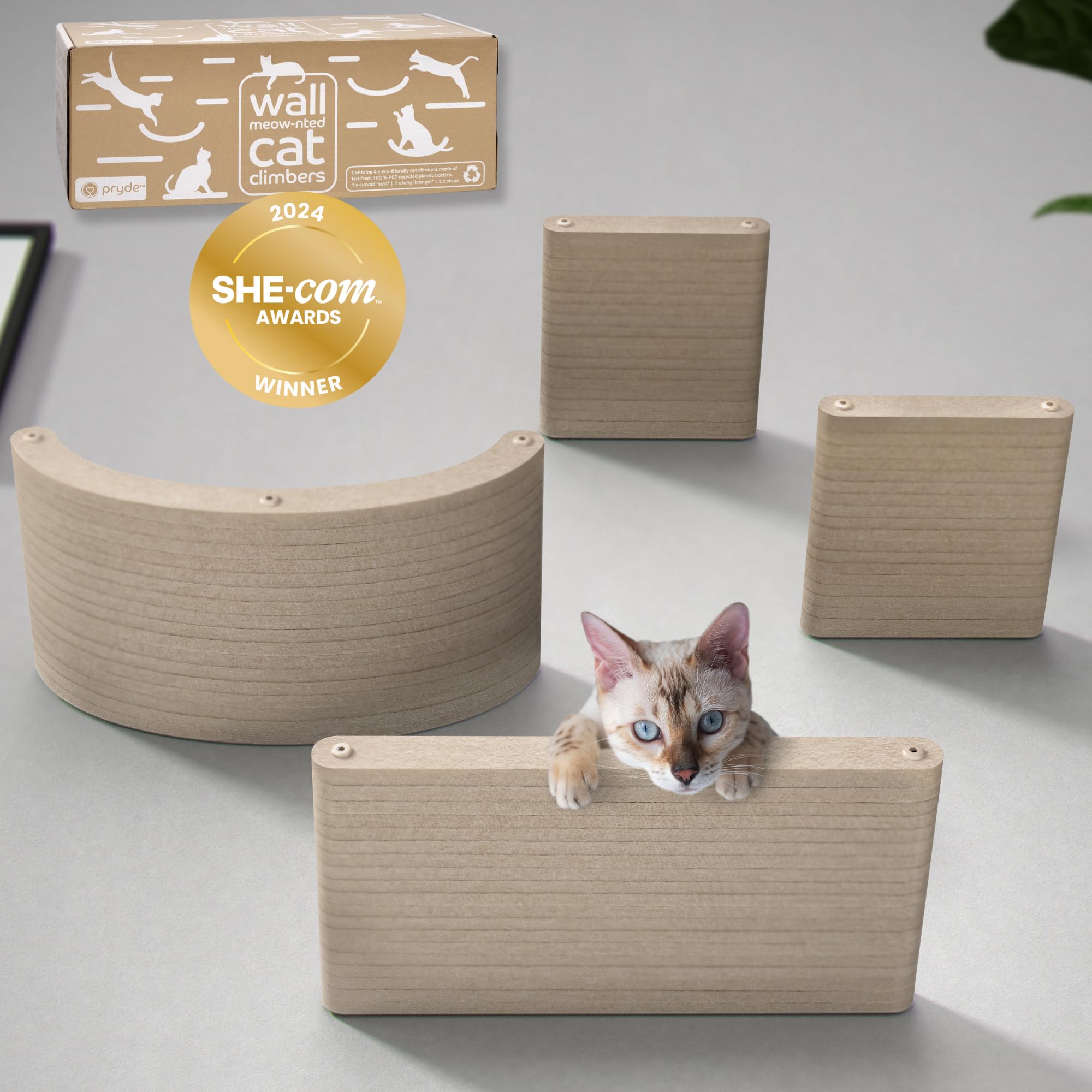 Pryde Pets Wall Mounted Cat Shelves