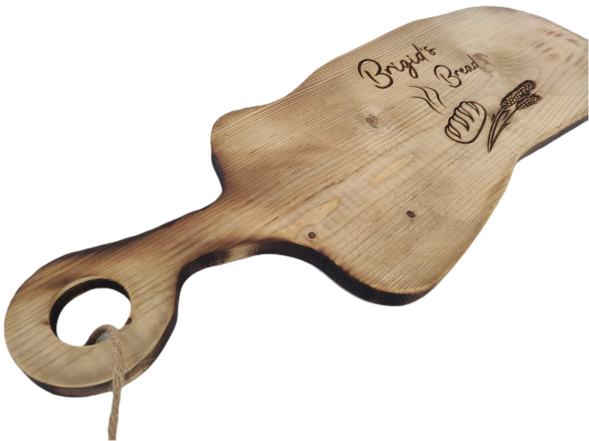 Tabla de cortar grande hecha a mano con grabados, madera maciza, servir o cortar, tabla de cortar de madera
