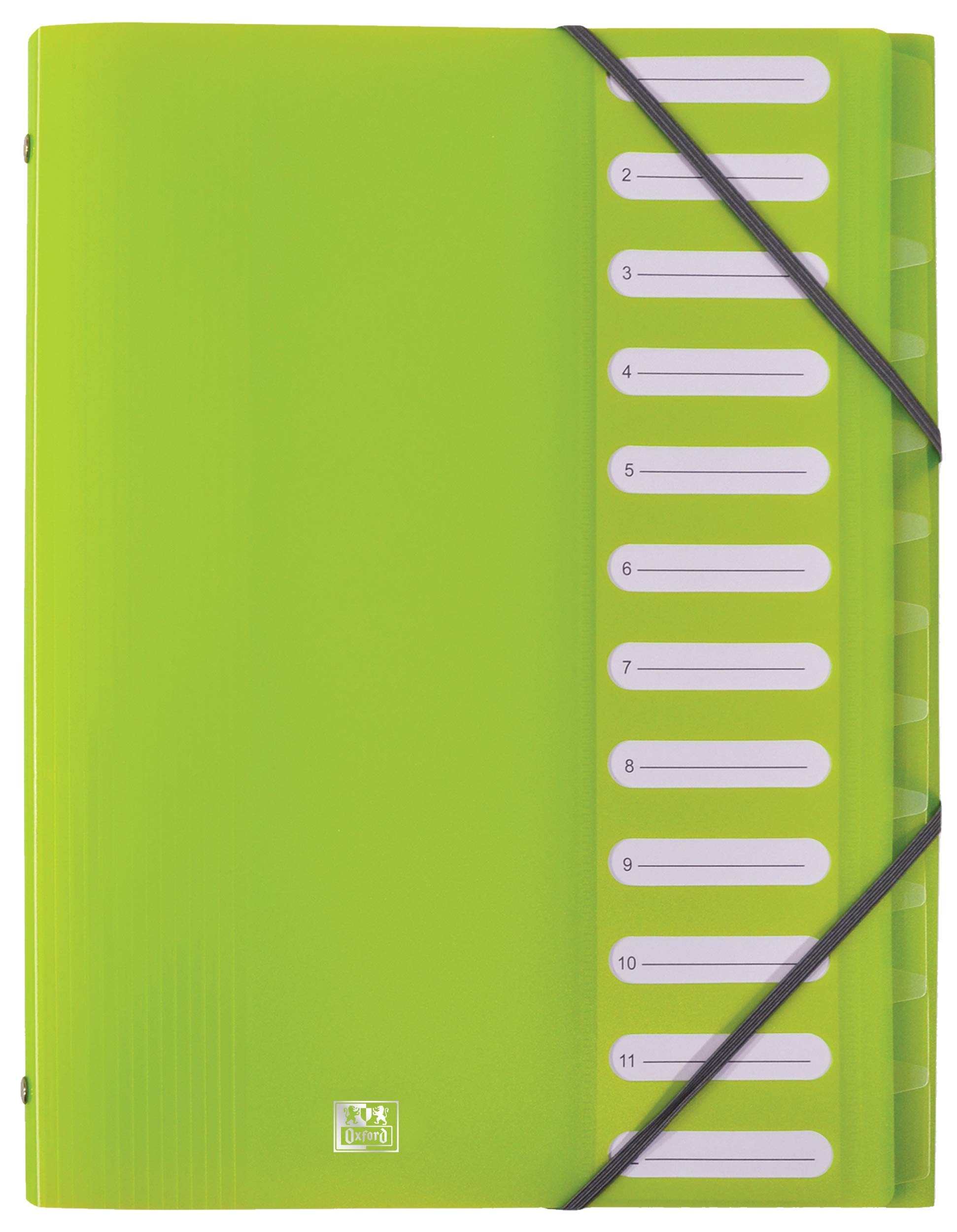 Reglas de Vida Elba 400006531 Escuela Carpeta PP, 12 bolsillos, colores surtidos, 12-pack