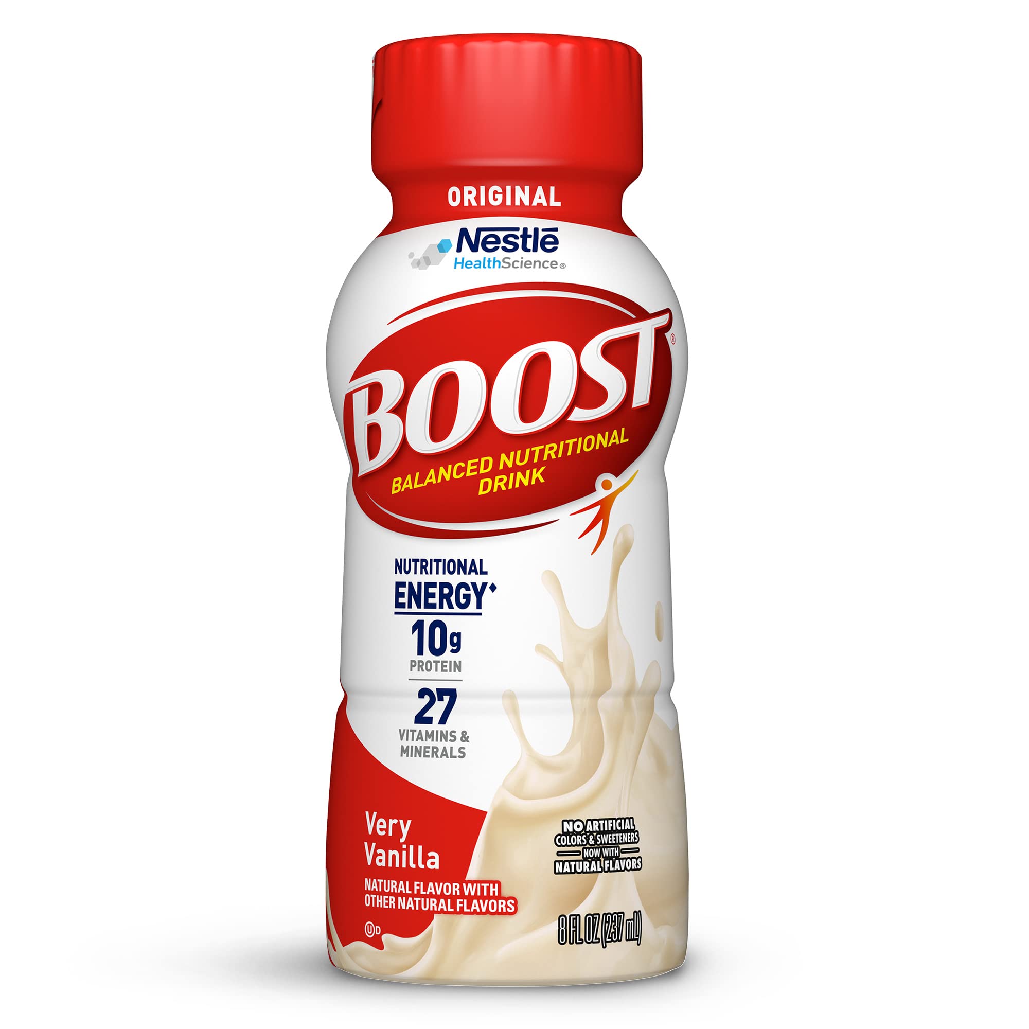 BOOST Original Nutritional Drinks, Very Vanilla, 8 Fl Oz Bottles, Pack of 24