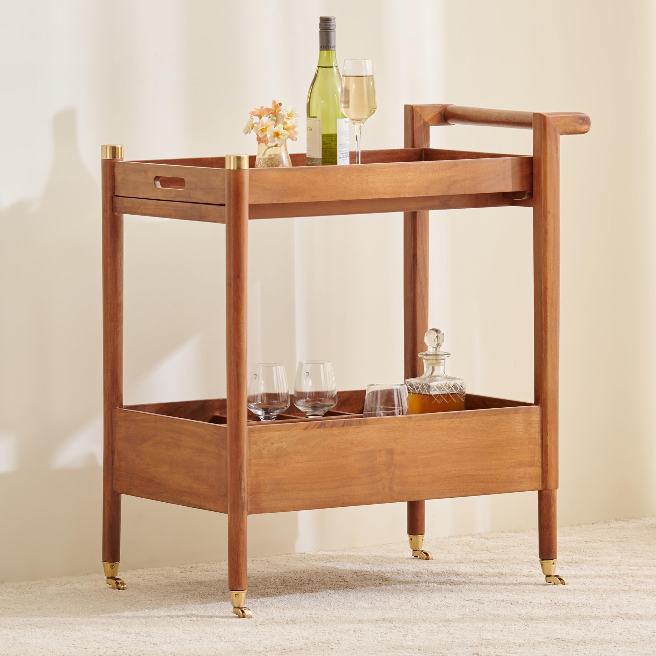 Home Centre Amanda Serving Trolley - Brown-image-25