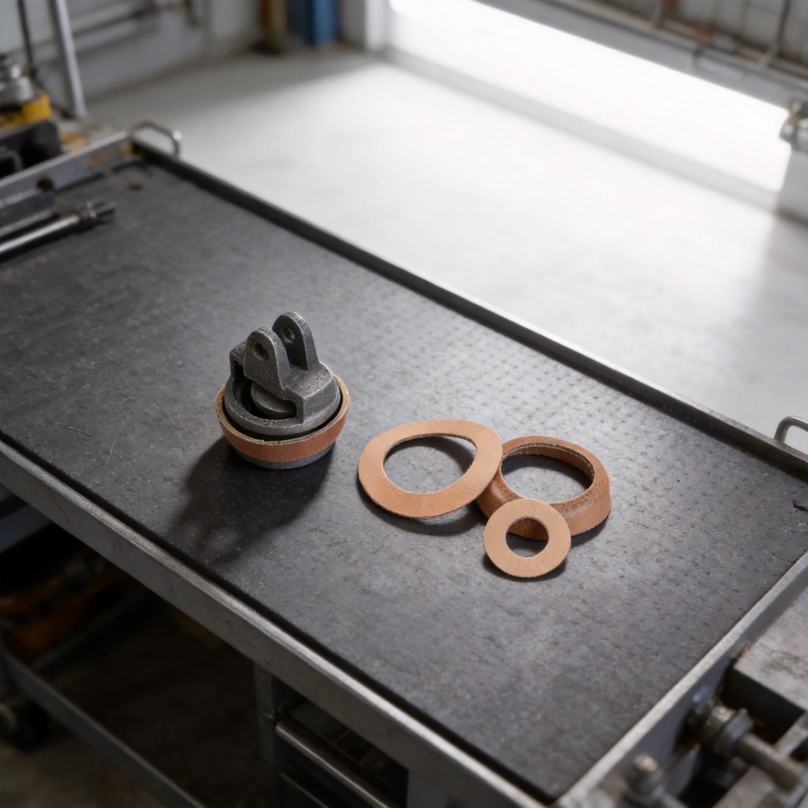 Kit pistone di ricambio per pompa manuale tipo 75 con vite valvola, manicotto in ecopelle e guarnizione, pistone in ghisa grigia per una manutenzione e una tenuta efficienti, kit completo di