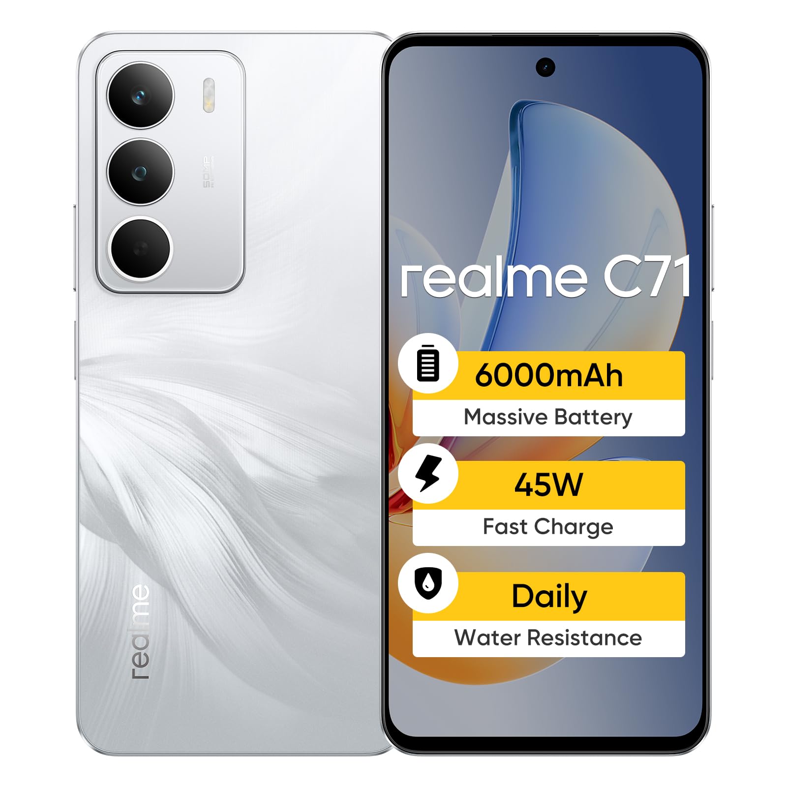 realme C71 Smartphone 6+128GB,6,67 Pulgadas,120 Hz,Batería