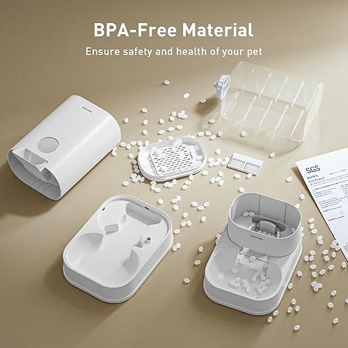 Miniatura 7 de Paquete de 2 alimentadores de gravedad para gatos y dispensador de agua de 1 galón3.5 L automático para gatos y bebedero para perros, dispensador