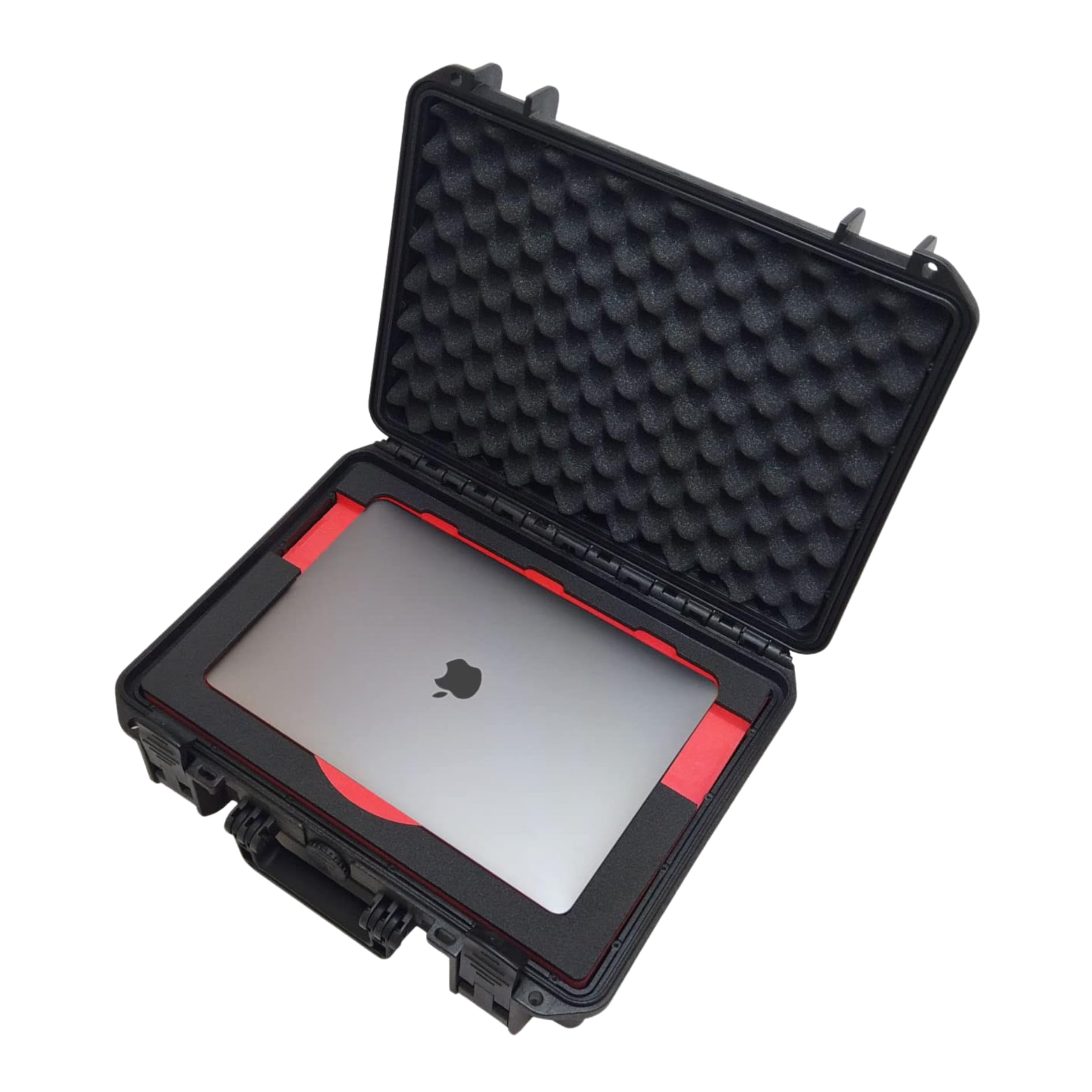 TOMcase Wasserdichter Laptop Koffer IP67 - Stoßfester Hardcase Schutzkoffer für Apple MacBook Pro Air 13" 14" 15" 16 Zoll und Zubehör - Outdoor Notebook Transportkoffer mit passgenauem Inlay