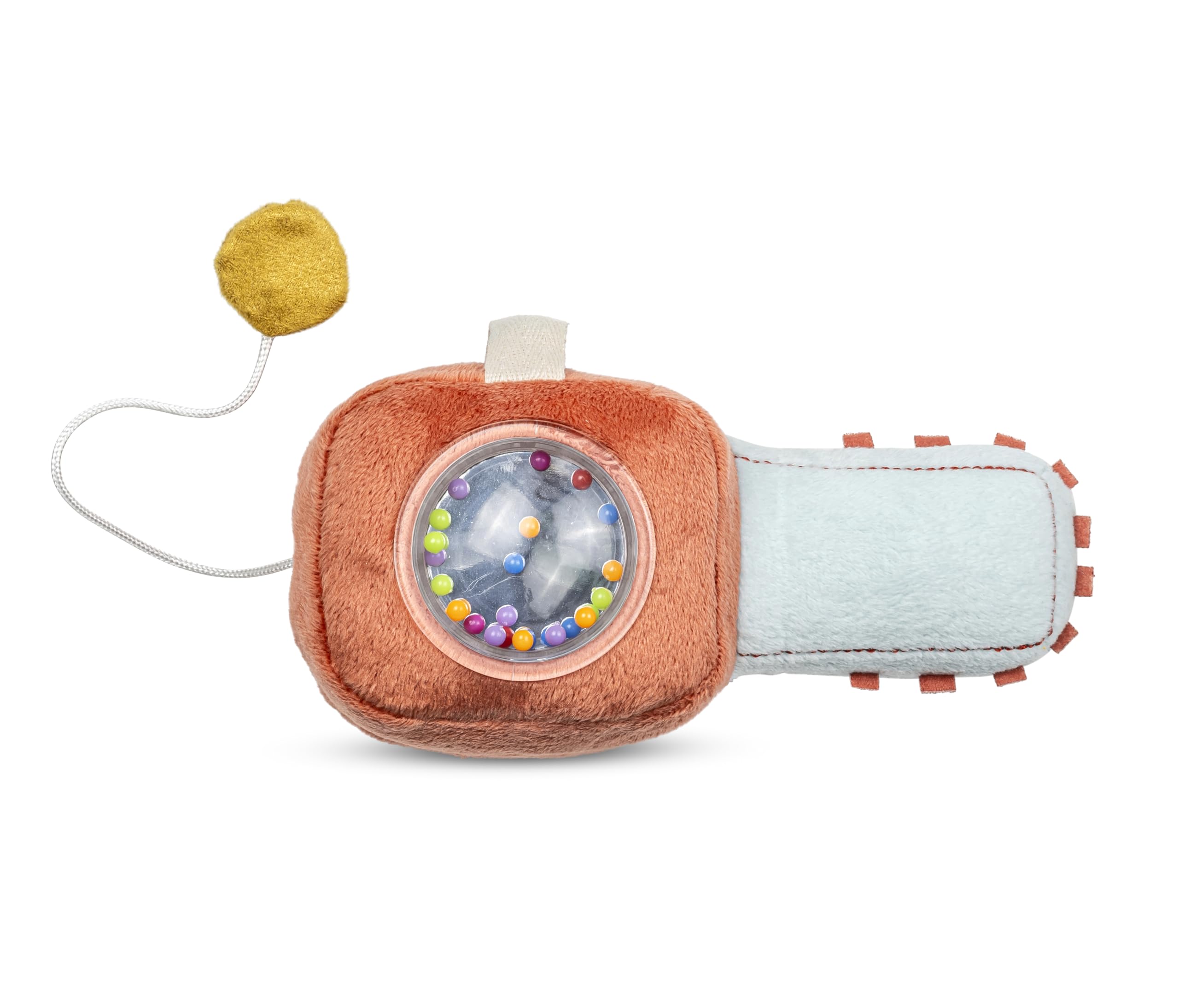 Lilliputiens - Baby Rattle Imitation Chainsaw - Jack the Lion - Sensory toy for playful learning - Blue & Orange – 15 cm - From 3 months - 83597