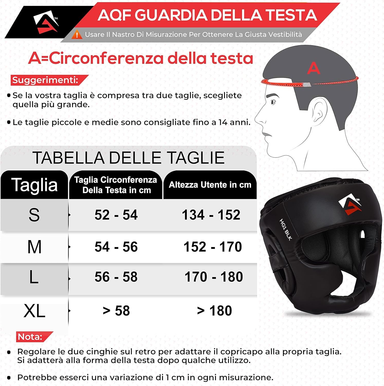 AQF Caschetto Boxe, CE Approvato Allenamento Casco Boxe, Muay Thai Casco Integrale, Pugilato MMA Head Guard, Protezione Boxe Caschi Arti Marziali Per Karate, Kick Boxing Training Casco Nero