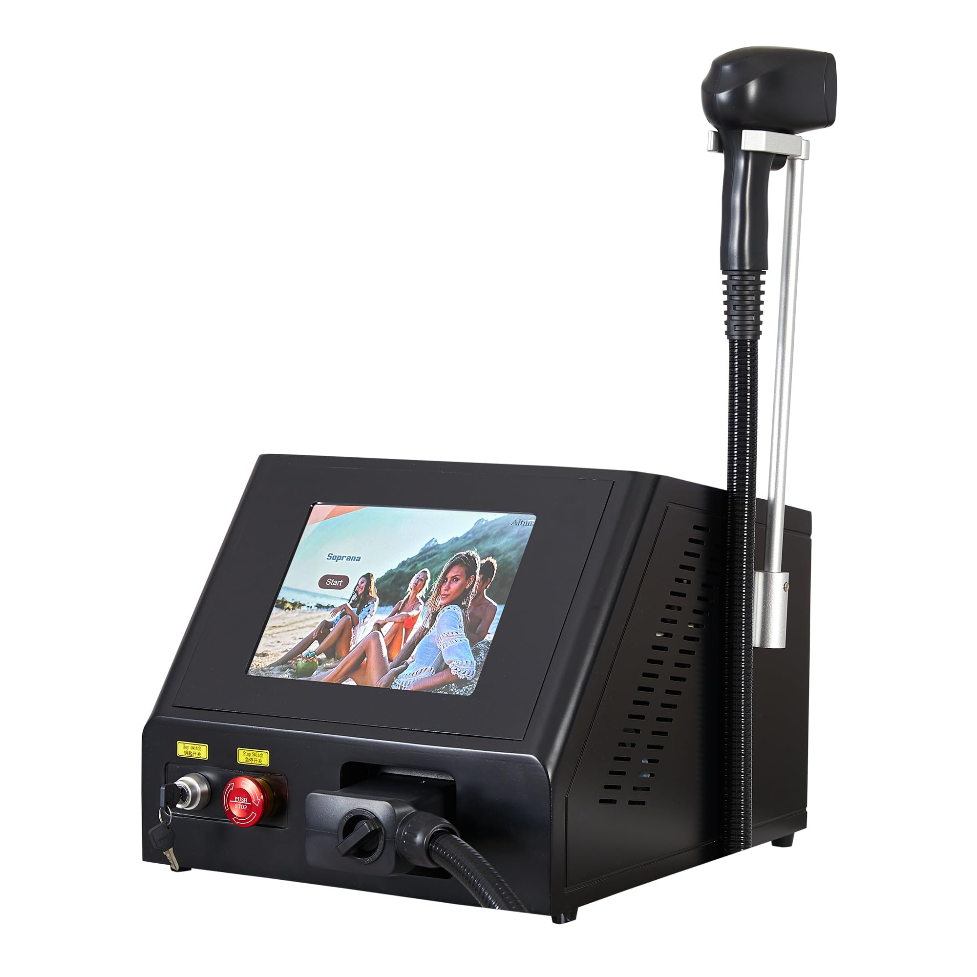 Depilator Laserowy Profesjonalny 3500W Alexandrite Ice Platinum 2025 - Bezbolesne Urządzenie do Trwałej Depilacji Diodowej dla Kobiet (Kolor Czarny)
