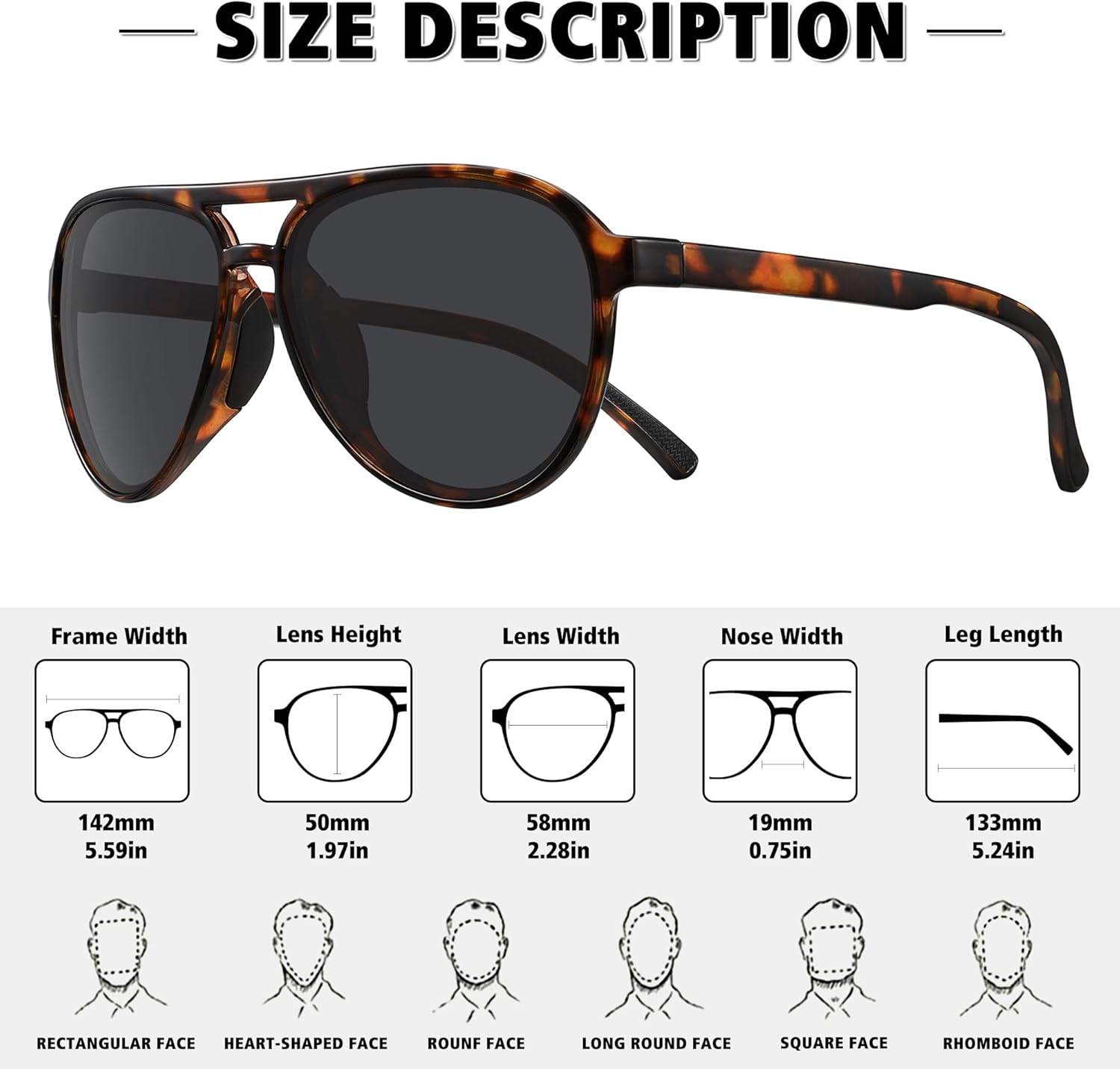 STORYCOAST Polarized Aviator Sunglasses for Men Women Classic Retro Aviators Sports Driving Running Sun Glasses - Image 5