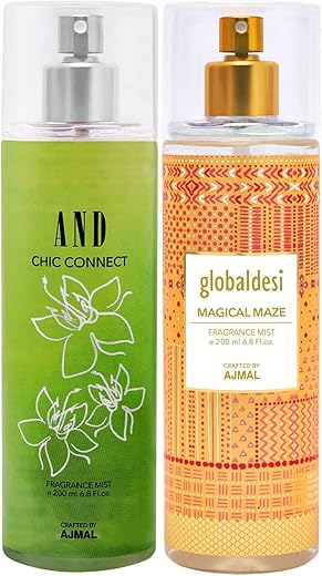 AND Chi Connect Body Mist 200ML & Global Desi Magical Maze Body Mist 200ML Long Lasting Scent Spray Gift For Women Perfume