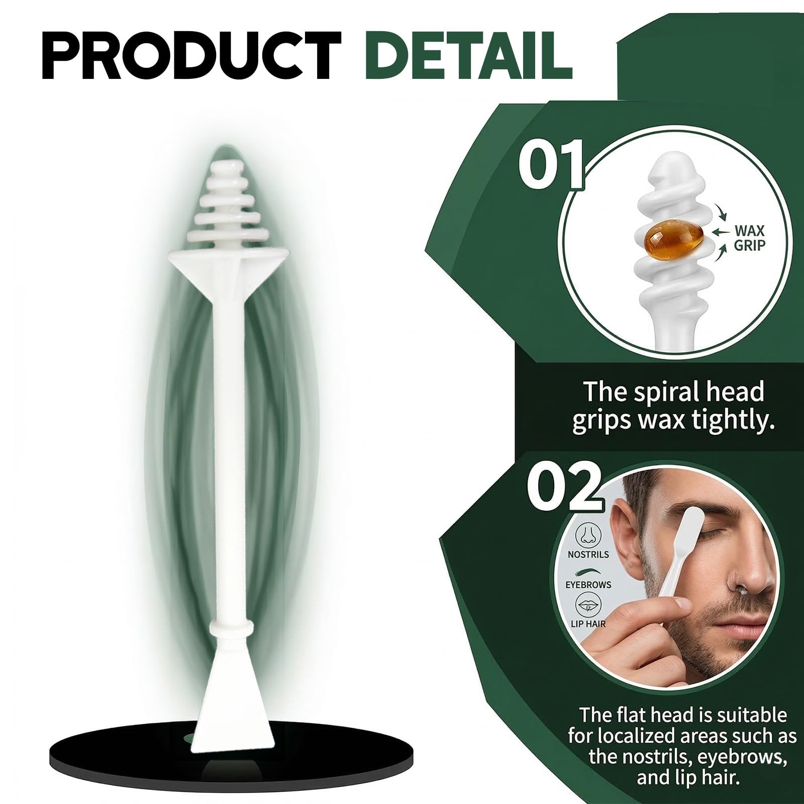Jetstream 100 varillas de cera para nariz, cera para el vello nasal, aplicadores de cera para el vello nasal y la nariz — view 3