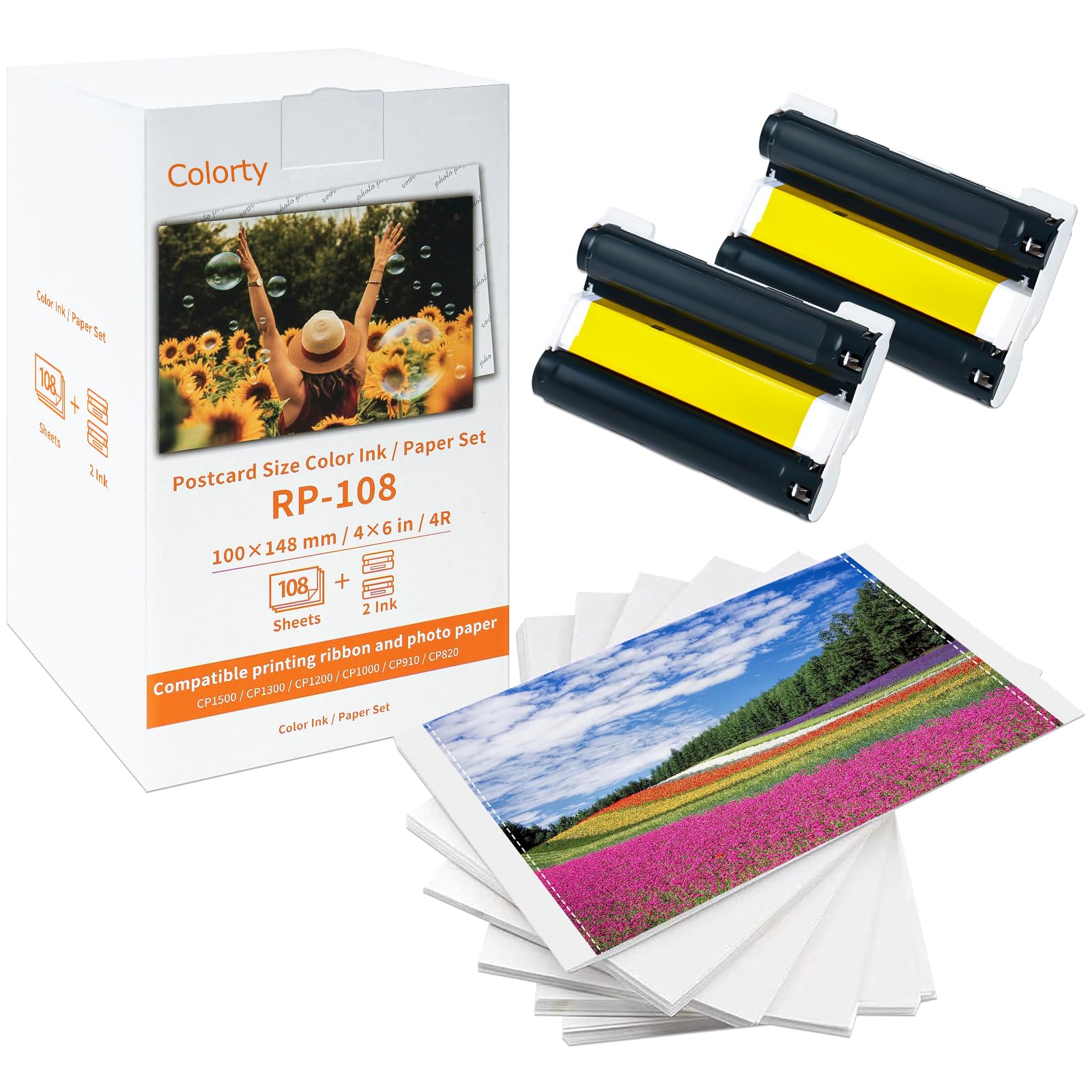 Amazon.com : Compatible with Canon Selphy CP1500 RP-108 Color Ink