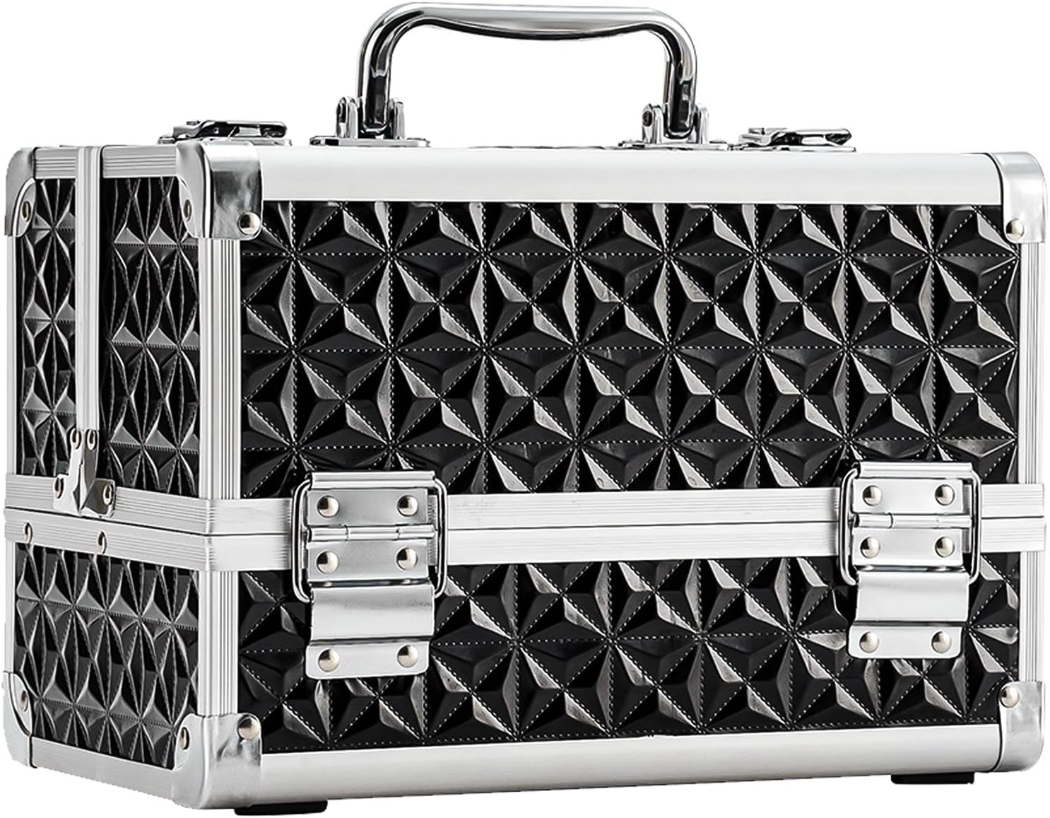Leeora&Leekoo Makeup Train Case Cosmetic Box Portable Makeup Case Organizer 2 Trays Makeup Storage with Mirror for Cosmetologist Aesthetic Supplies Nail Tech Traveling Makeup Box (Black) Leeora&Leekoo Makeup Train Case Cosmetic Box Portable Makeup Case Organizer 2 Trays Makeup Storage with Mirror for Cosmetologist Aesthetic Supplies Nail Tech Traveling Makeup Box (Black)