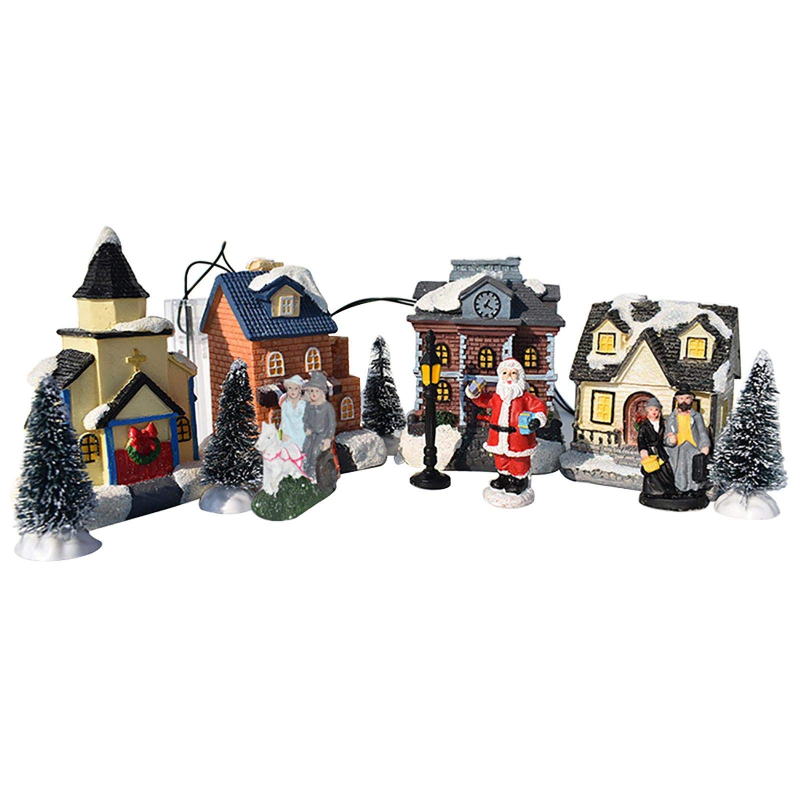 Buy POHOVE Christmas Cabin Ornament Set,Christmas Village Sets Complete