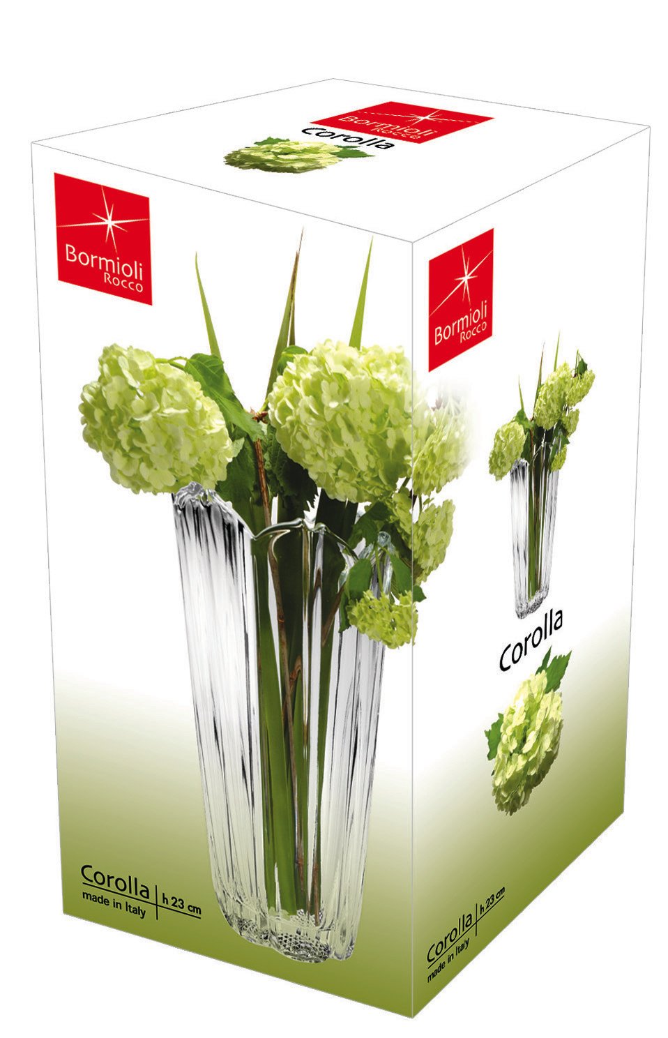 Bormioli Rocco Corolla Flower Vase, Gift Boxed