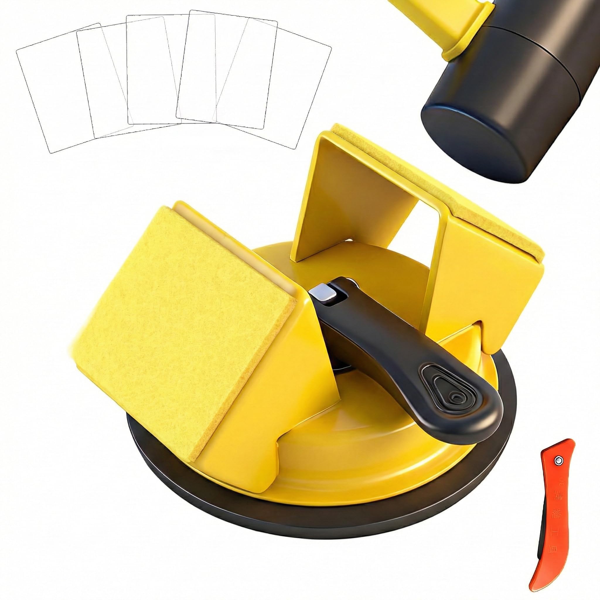 Noafocks Yellow Floor Gap Fixer Tool Heavy Duty 45°Striking Surface Floor Gap Repair Tool