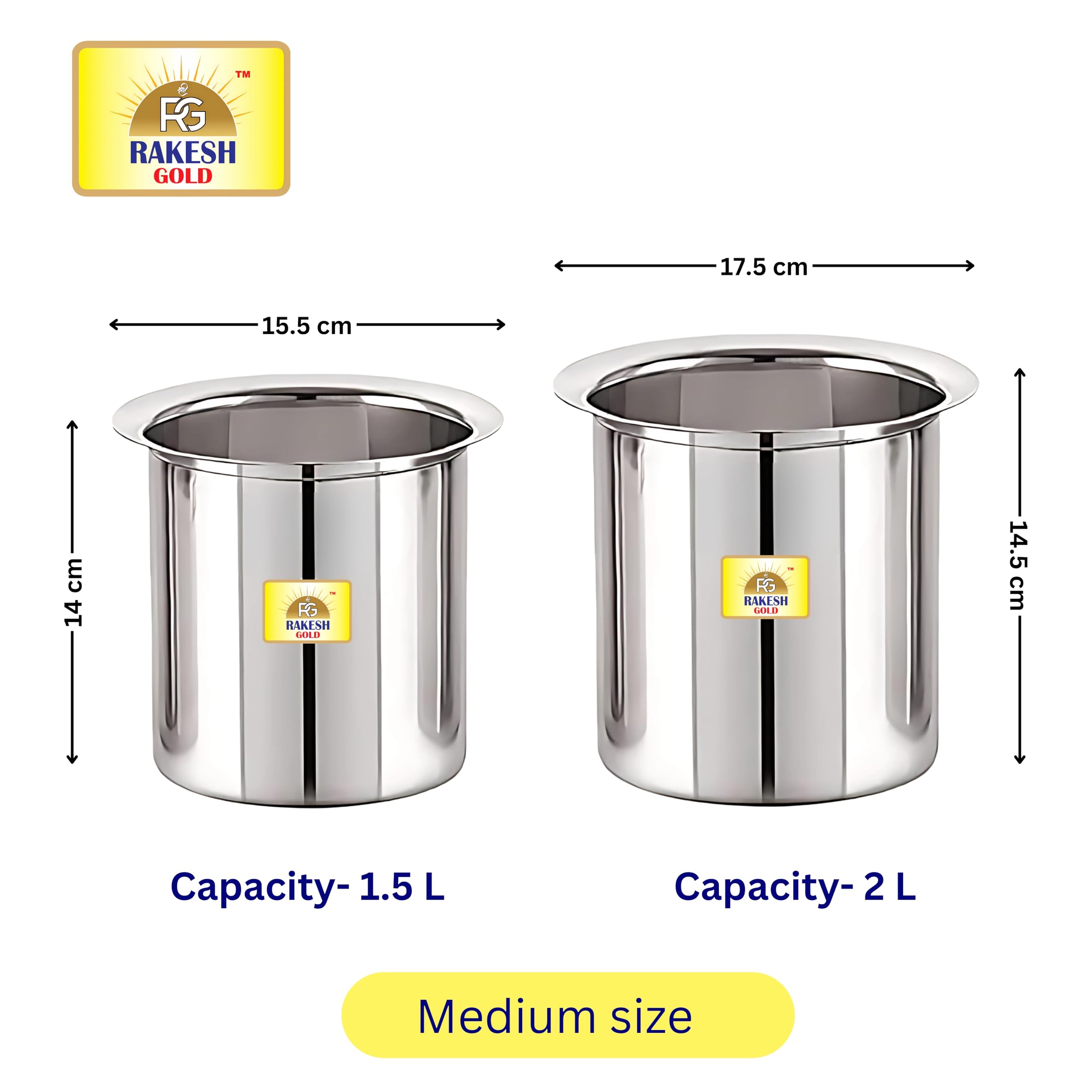 Rakesh Gold Stainless Steel Milk Boiler Set -2