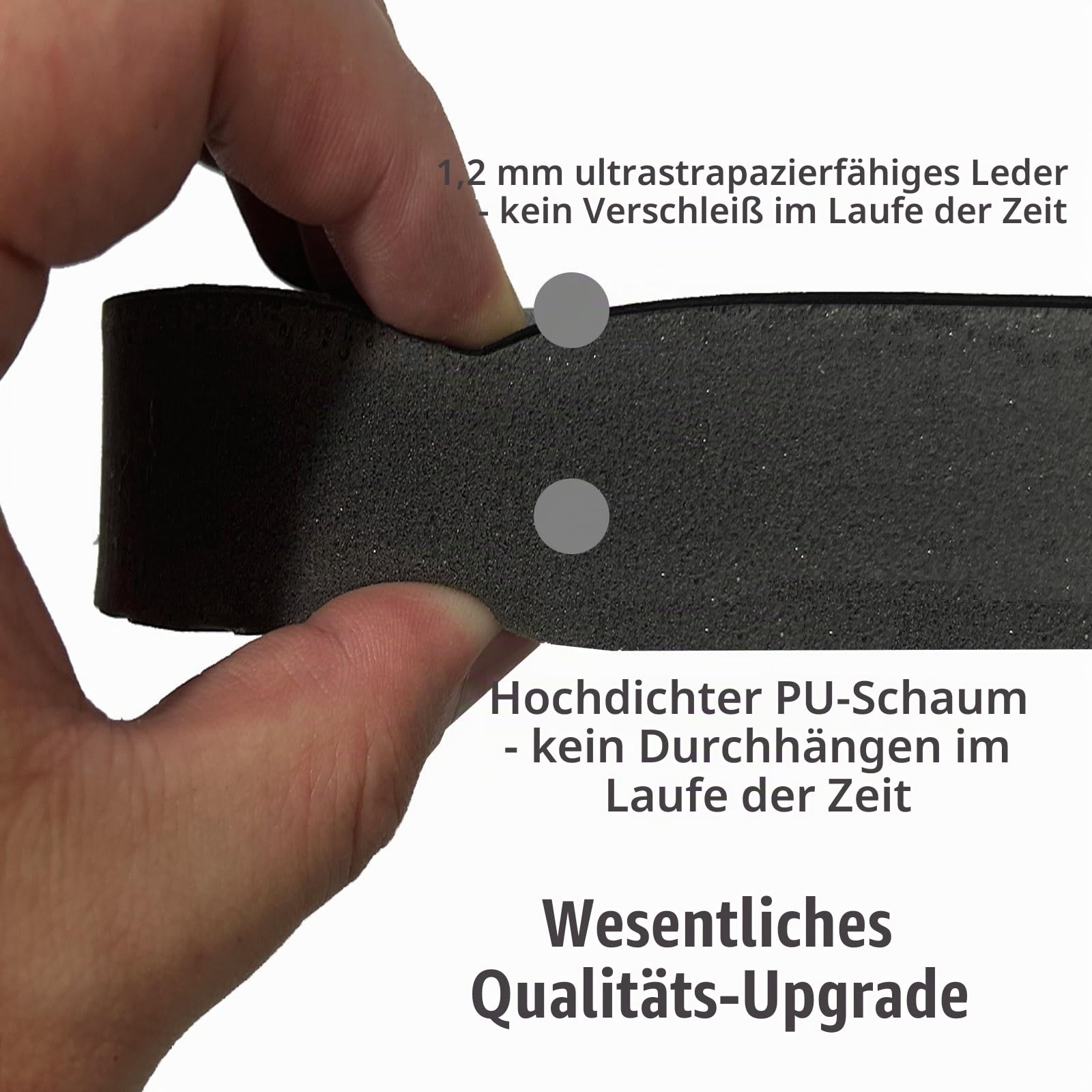2,5 cm Extra Dicke Anti-Ermüdungsmatte (75 × 50 cm) – Komfort-Matte für Küche, Büro, Werkstatt oder vor dem Spülbecken – Ergonomisch & Gelenkschonend – Aus hochdichtem 140D PU-Schaum – Schwarz