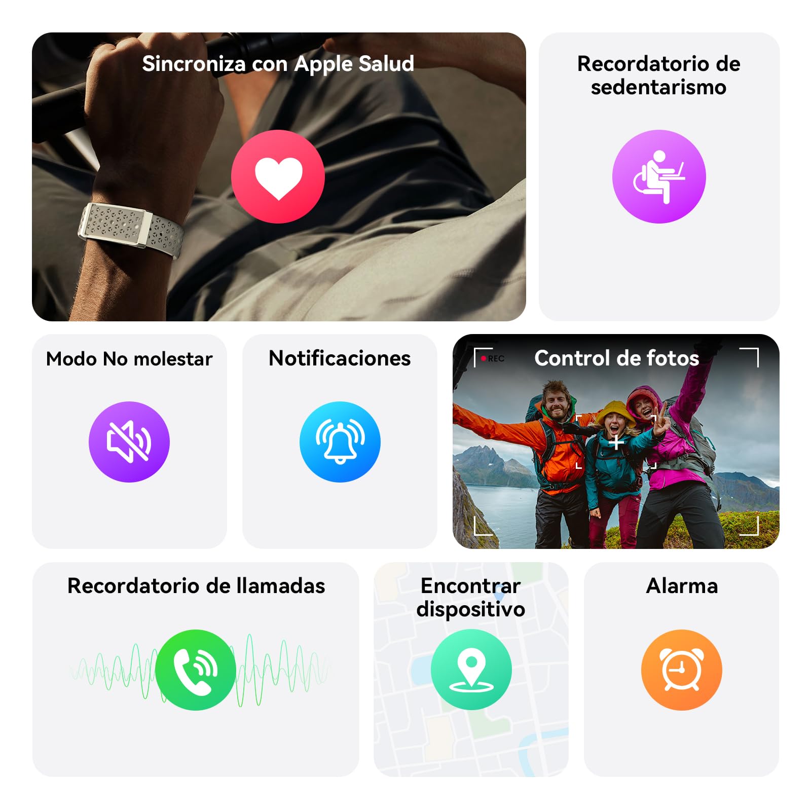 Pulsera de Actividad Inteligente Sin Pantalla Mujer Hombre | Monitoreo 24/7 de Actividad, Sueño & Frecuencia Cardíaca, Modo Multideporte, Batería 35 Días, IP68