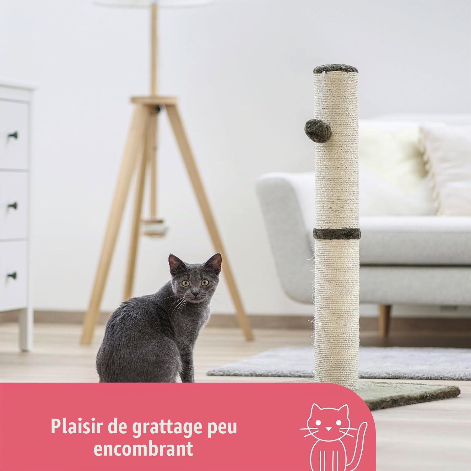 Kerbl Tube à Gratter Opal Maxi 78 cm pour Chat