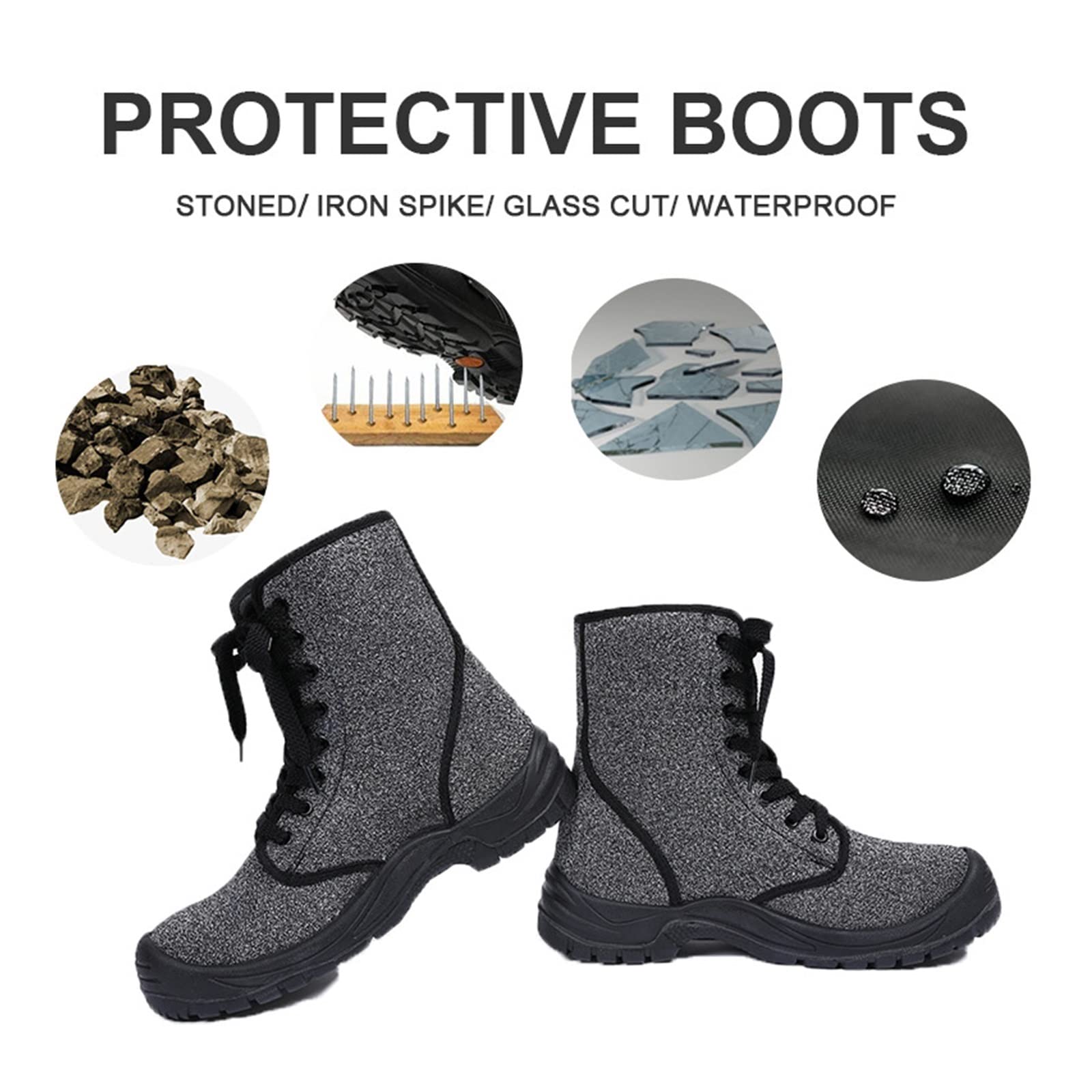 Buty robocze ochronne Buty męskie Outdoor Wodoodporne antykolizyjne Anti-stab Wysokiej jakości wojskowe buty taktyczne(39)