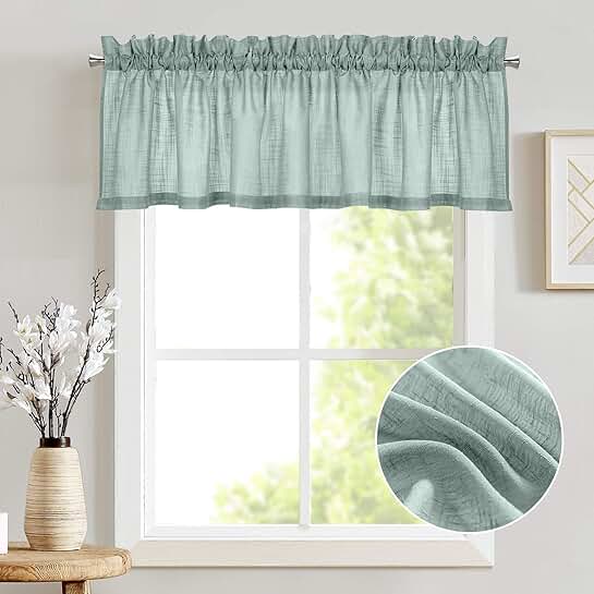 seafoam green valance