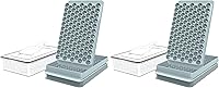 Vista 12 de WIBIMEN Mini Bandejas para Cubitos de Hielo, Pequeñas Bandejas Redondas de Hielo en Forma de Guijarro para Congelador con Tapa - Para Enfriar Blanco